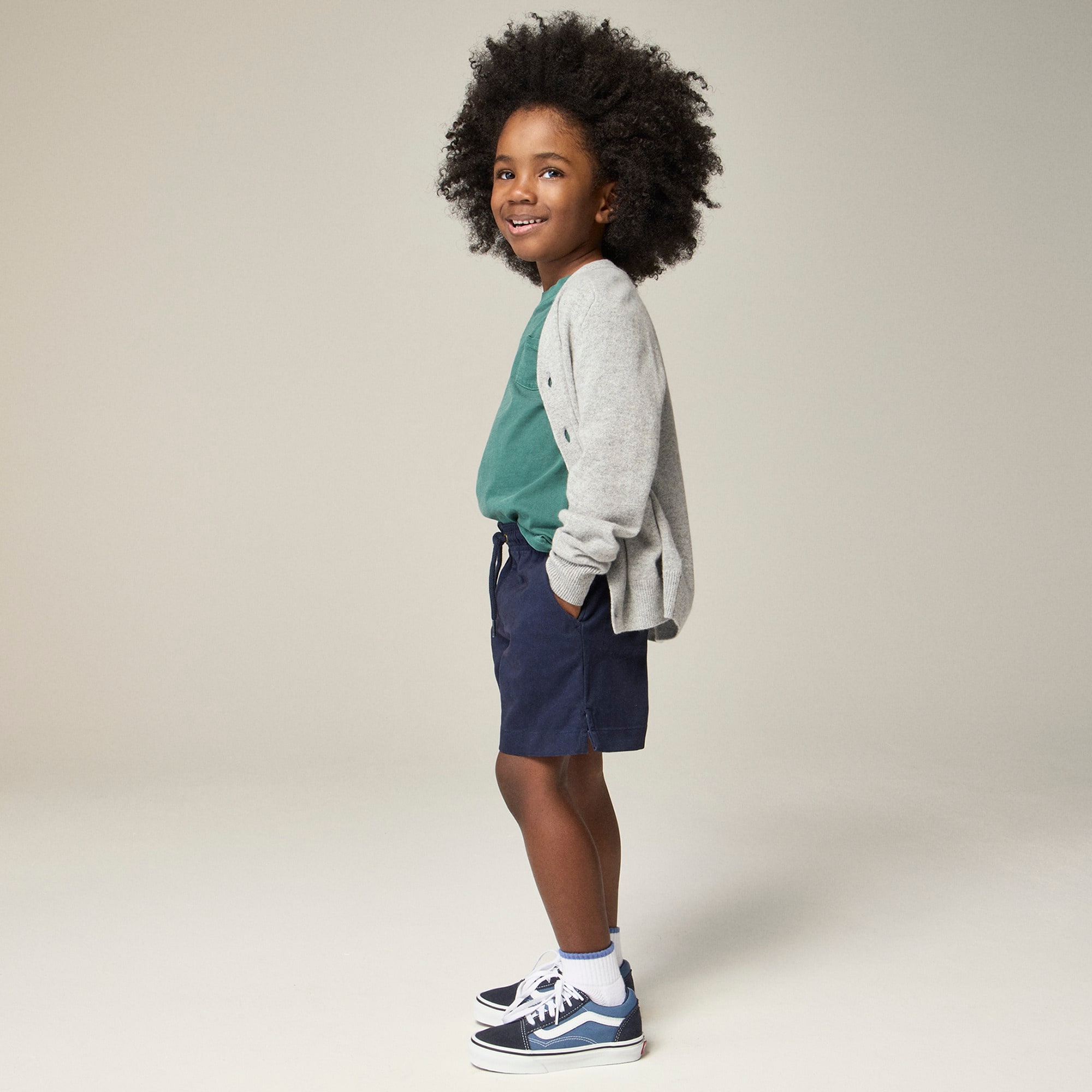 Boys' pull-on short in stretch chino