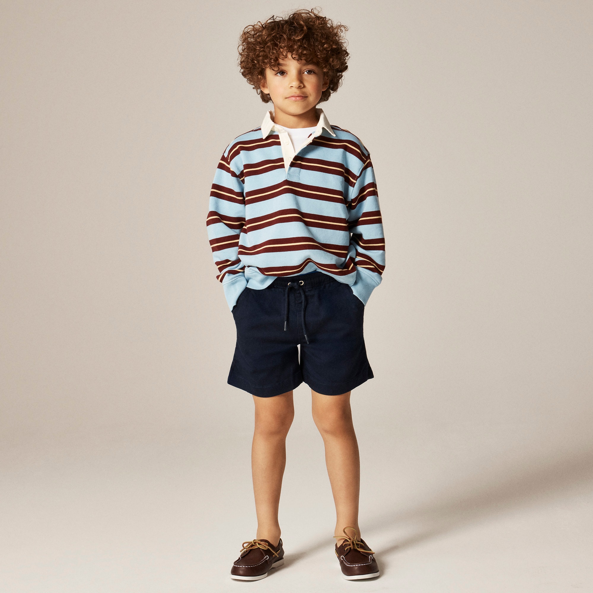 Boys' pull-on short in stretch chino