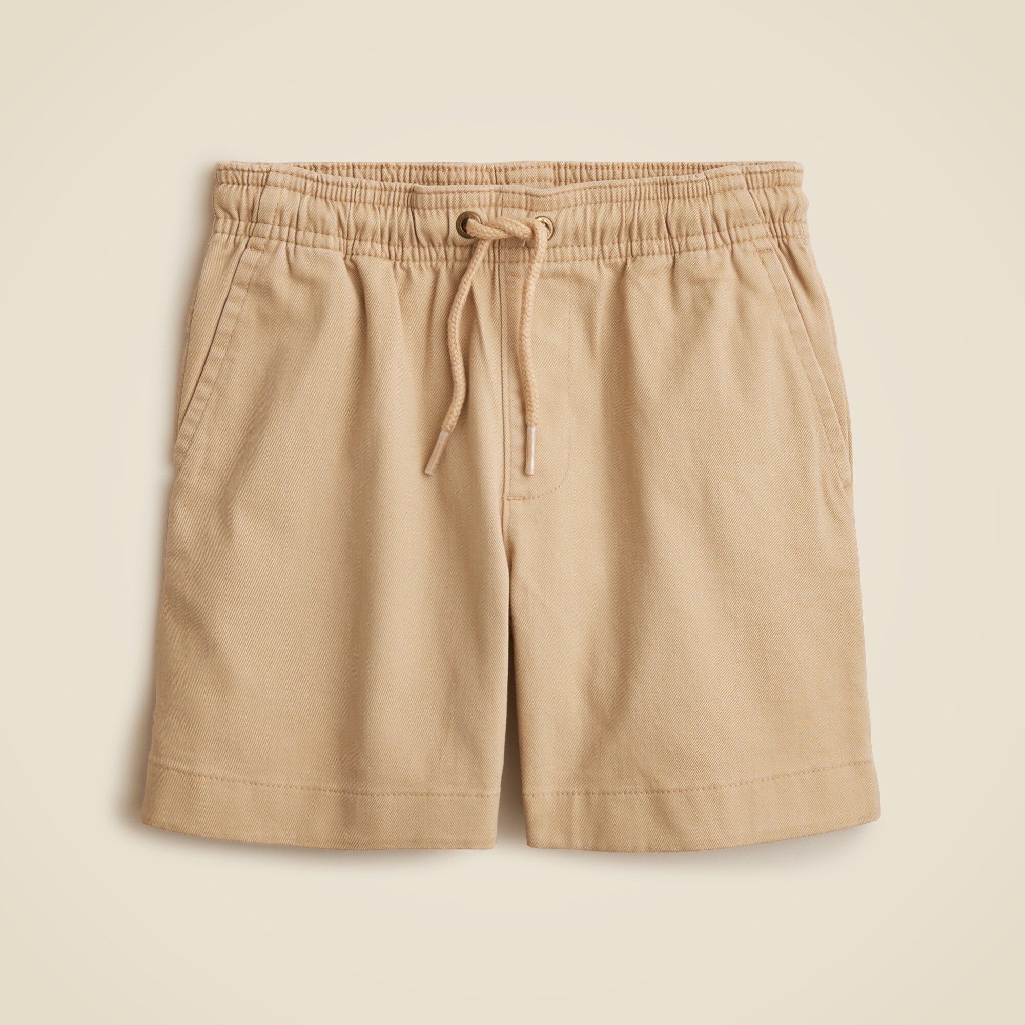 Boys' knee-length pull-on short in stretch chino