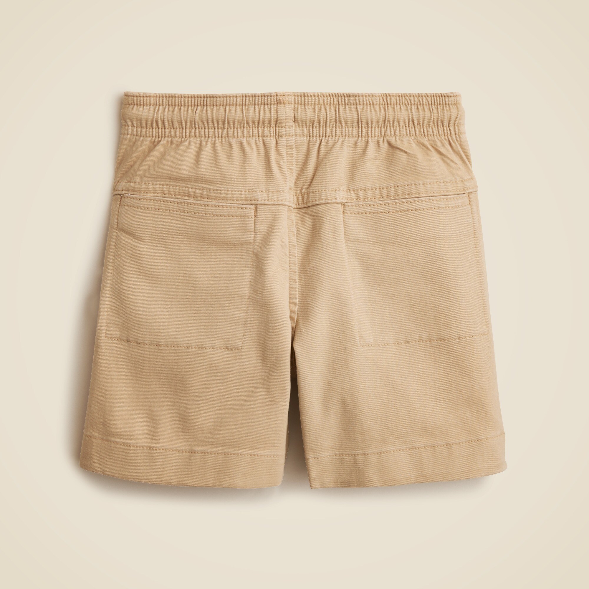 Boys' knee-length pull-on short in stretch chino