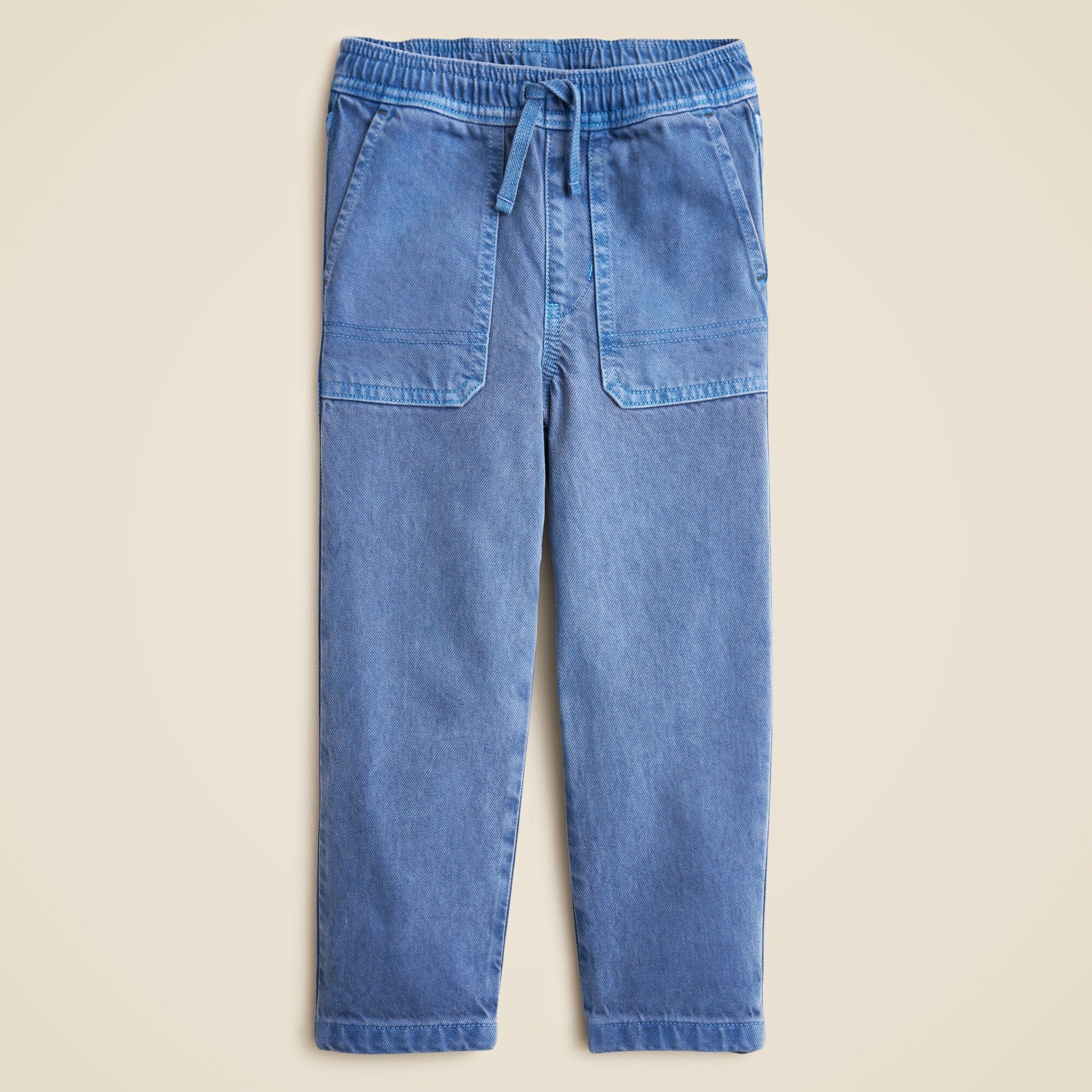 Kids' pull-on garment-dyed jean