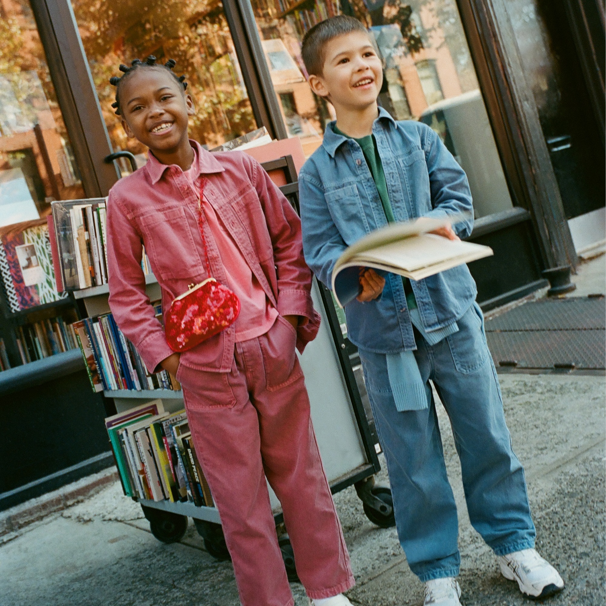 Kids' pull-on garment-dyed jean