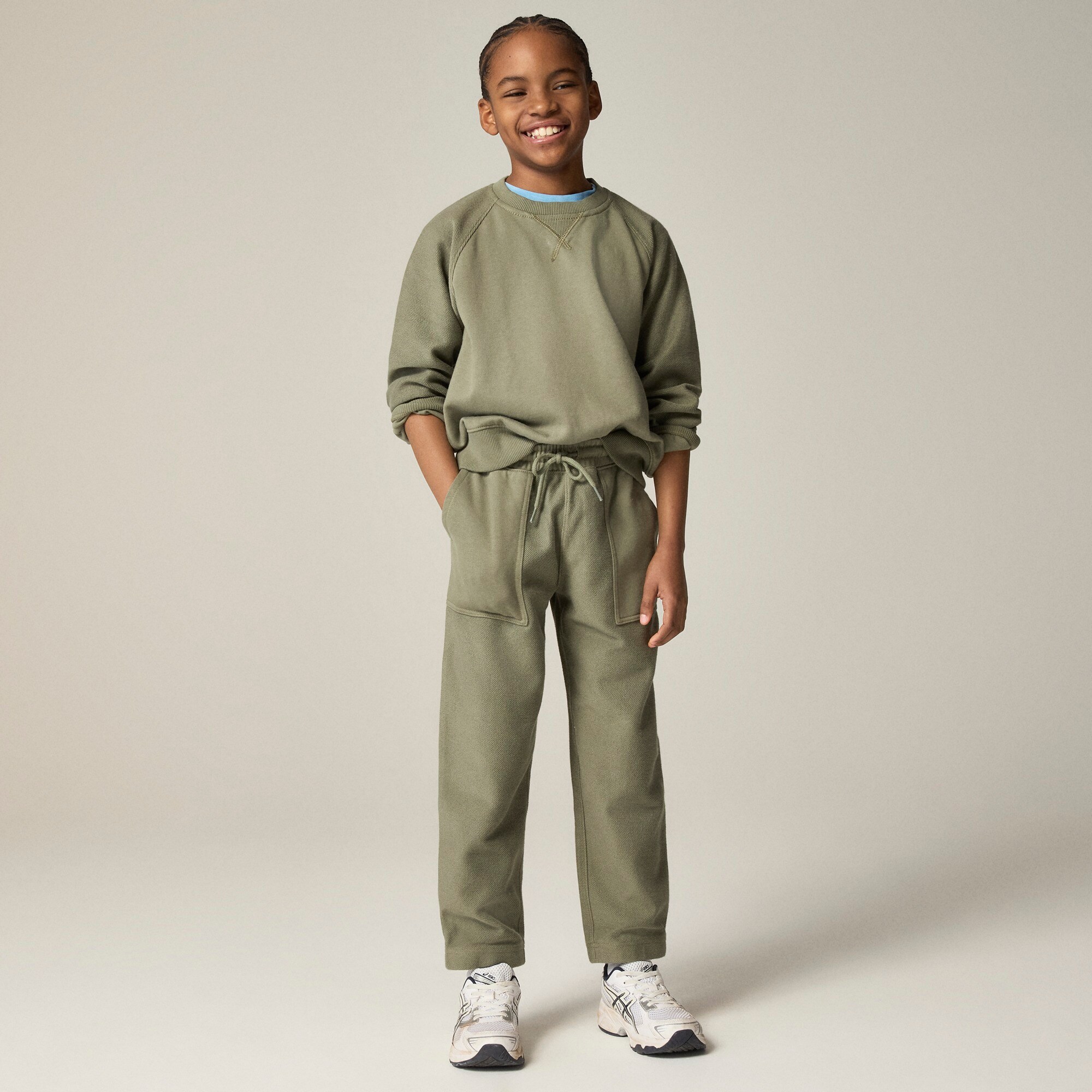 boys KID by Crewcuts contrast carpenter-pocket sweatpant