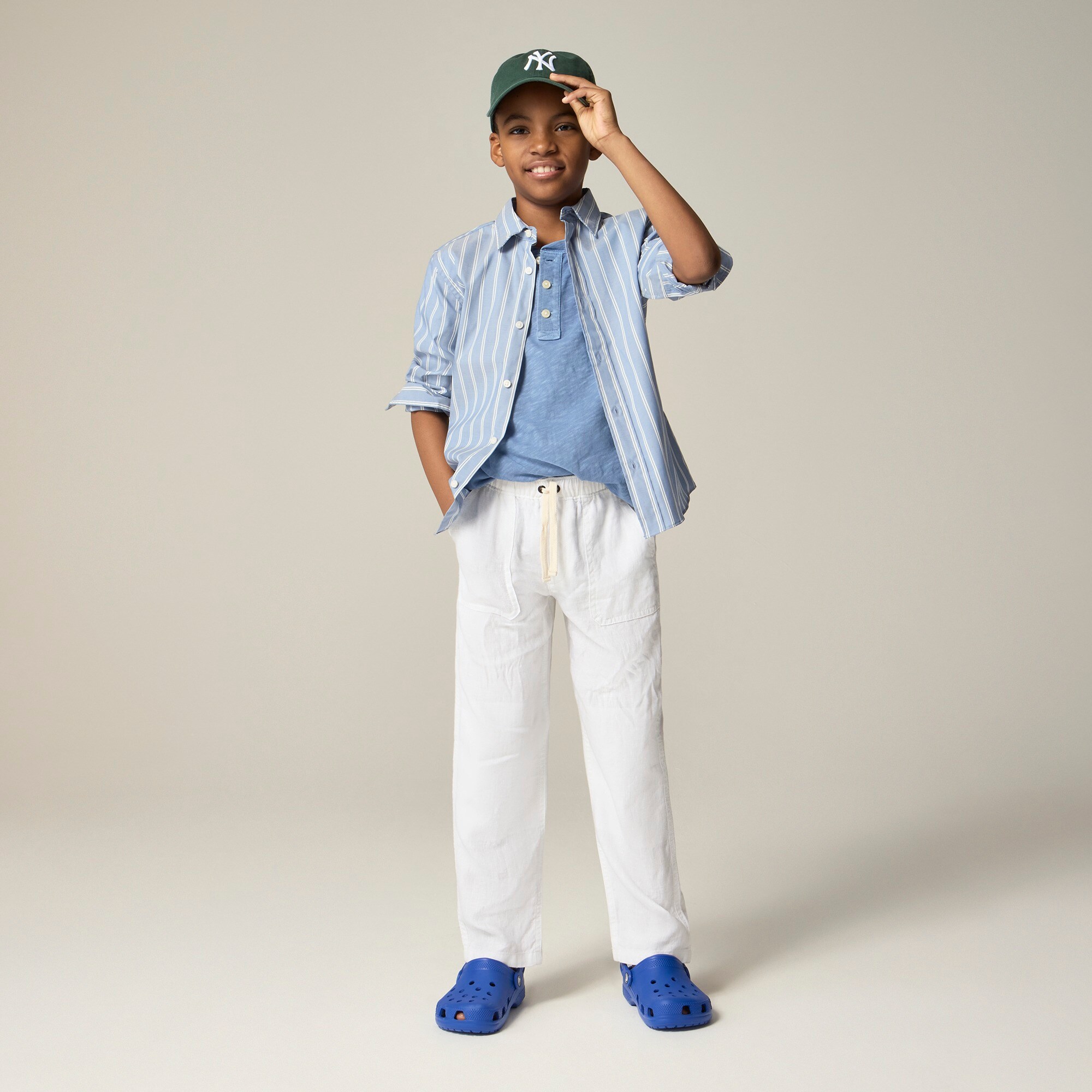 boys Boys' pull-on pant in linen blend