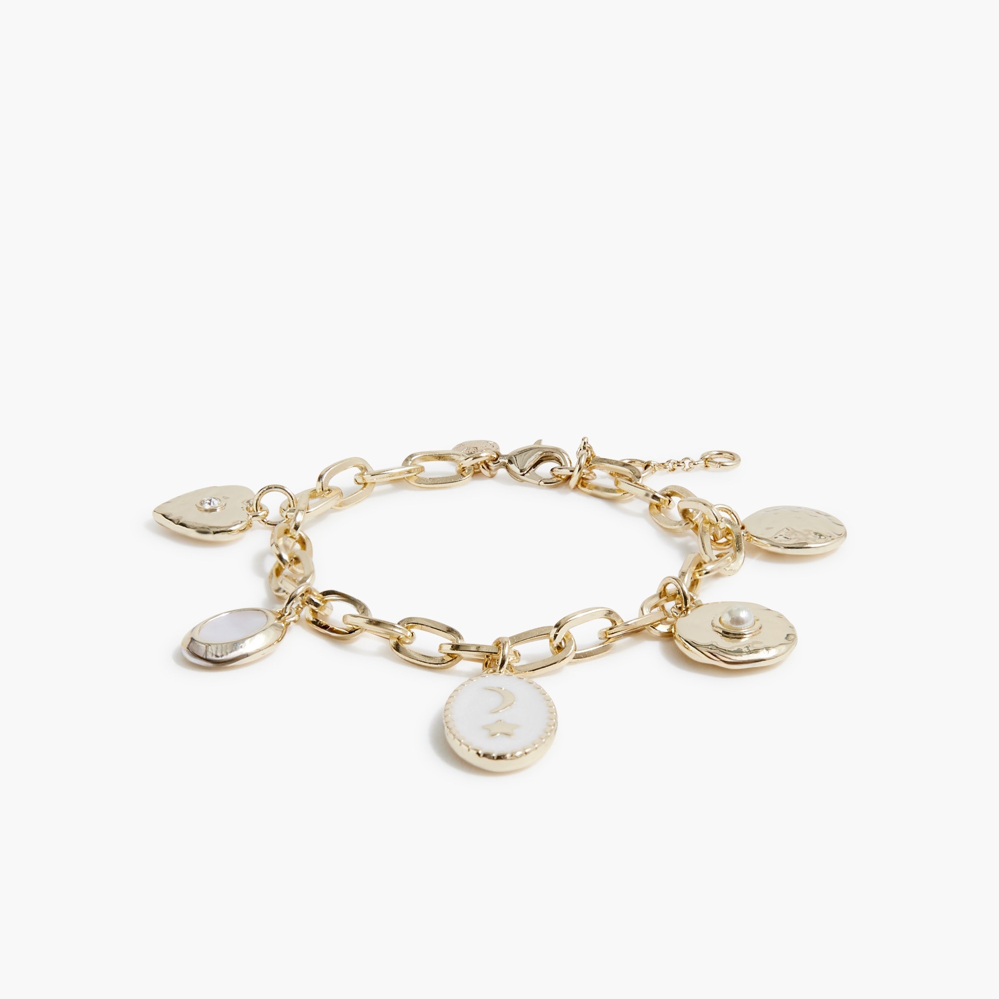 Mother-of-pearl charm bracelet