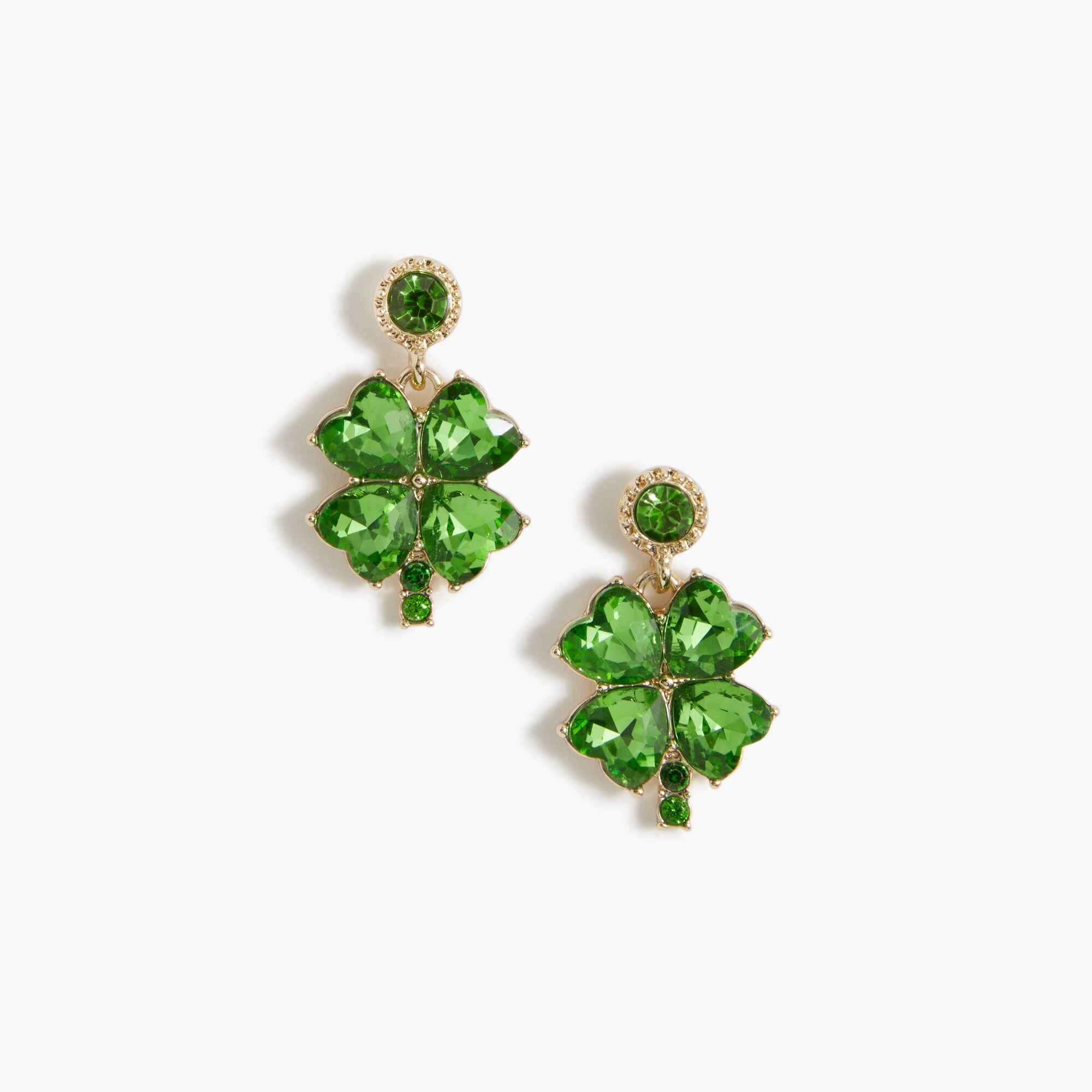 Four-leaf clover statement earrings