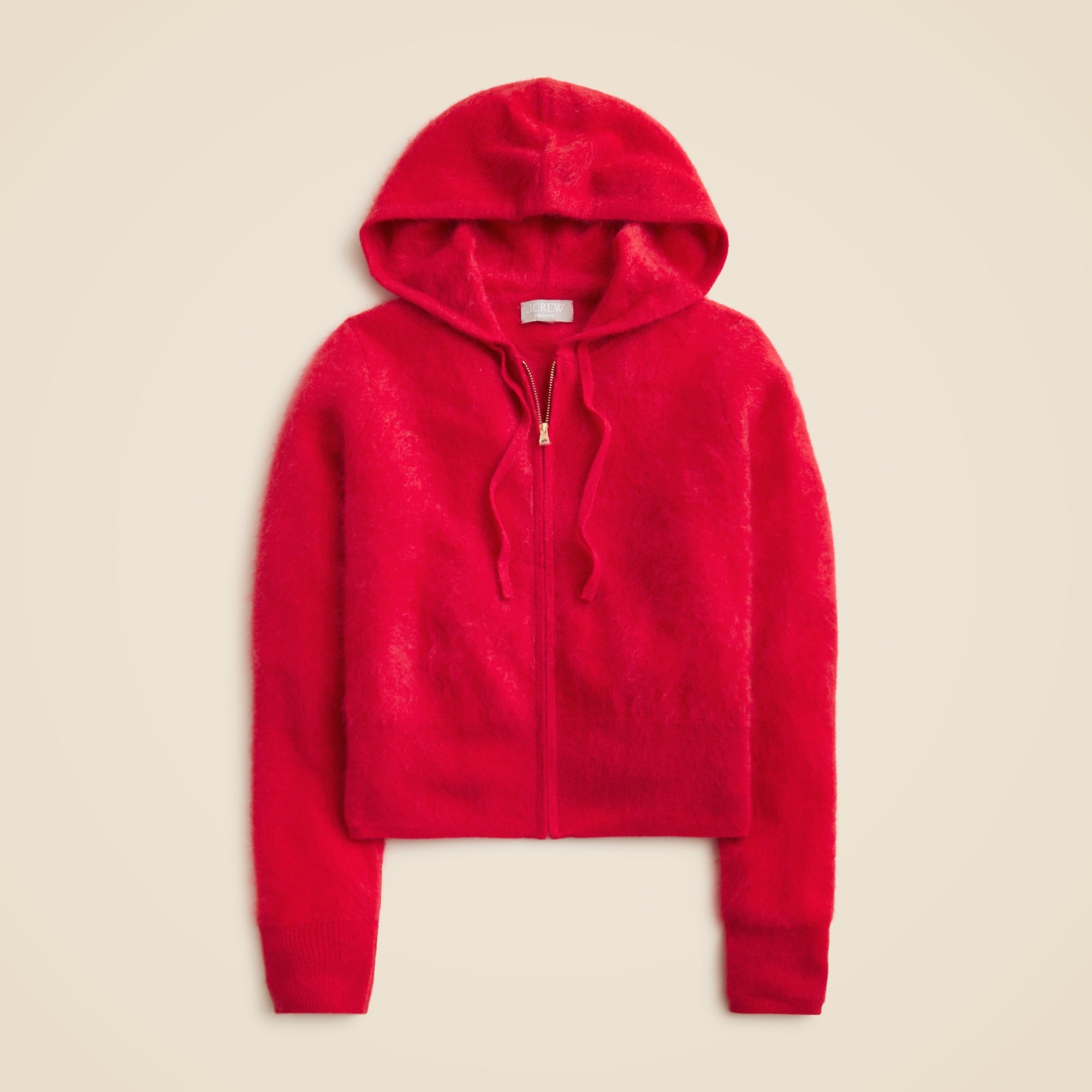 womens Brushed cashmere zip-up sweatshirt