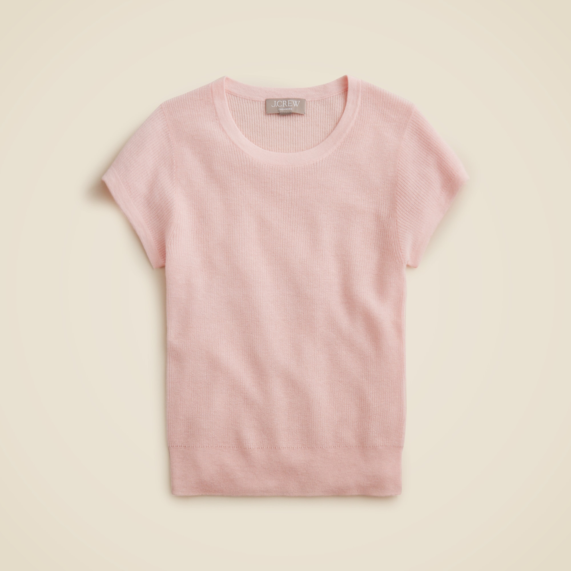womens Ribbed featherweight cashmere T-shirt