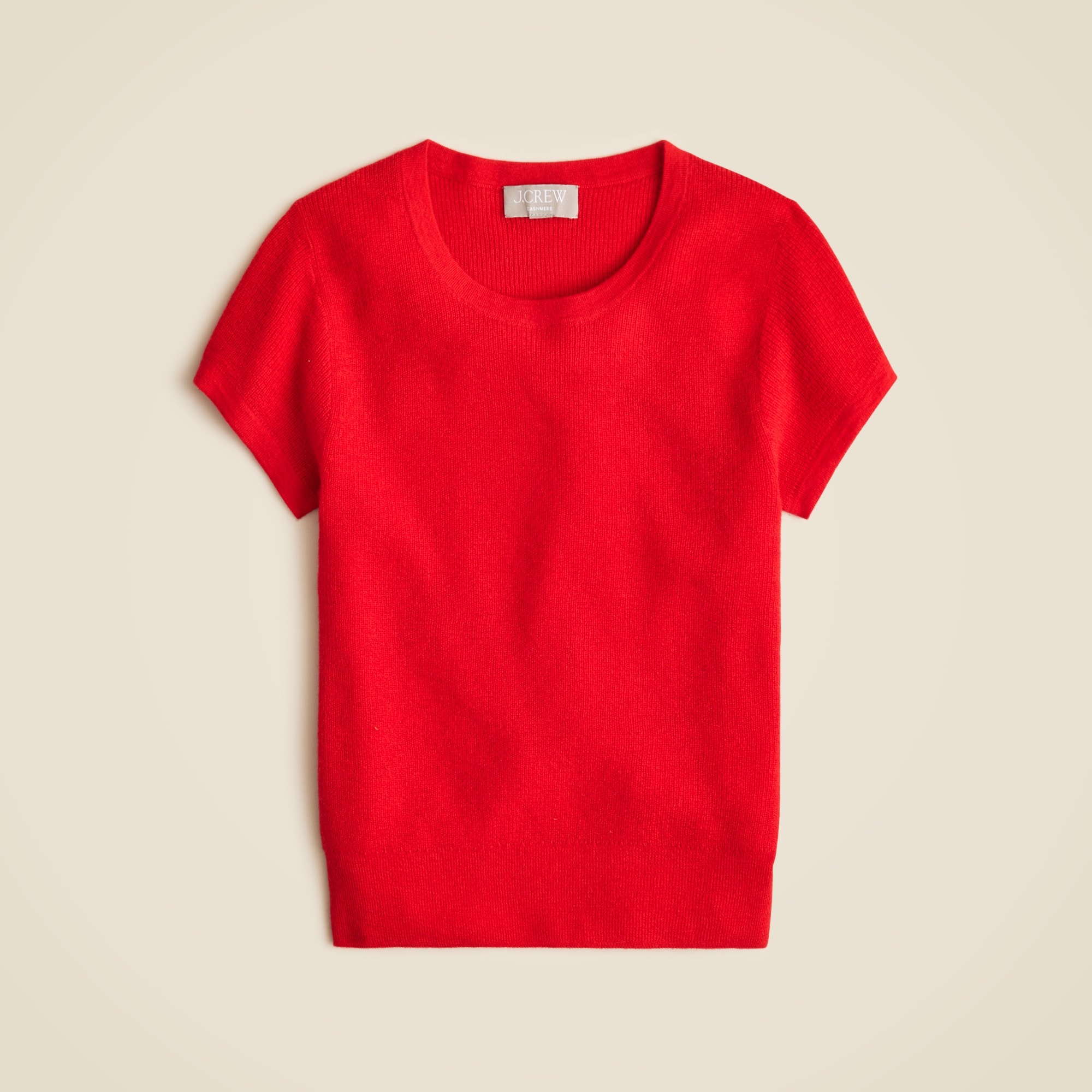womens Ribbed featherweight cashmere T-shirt