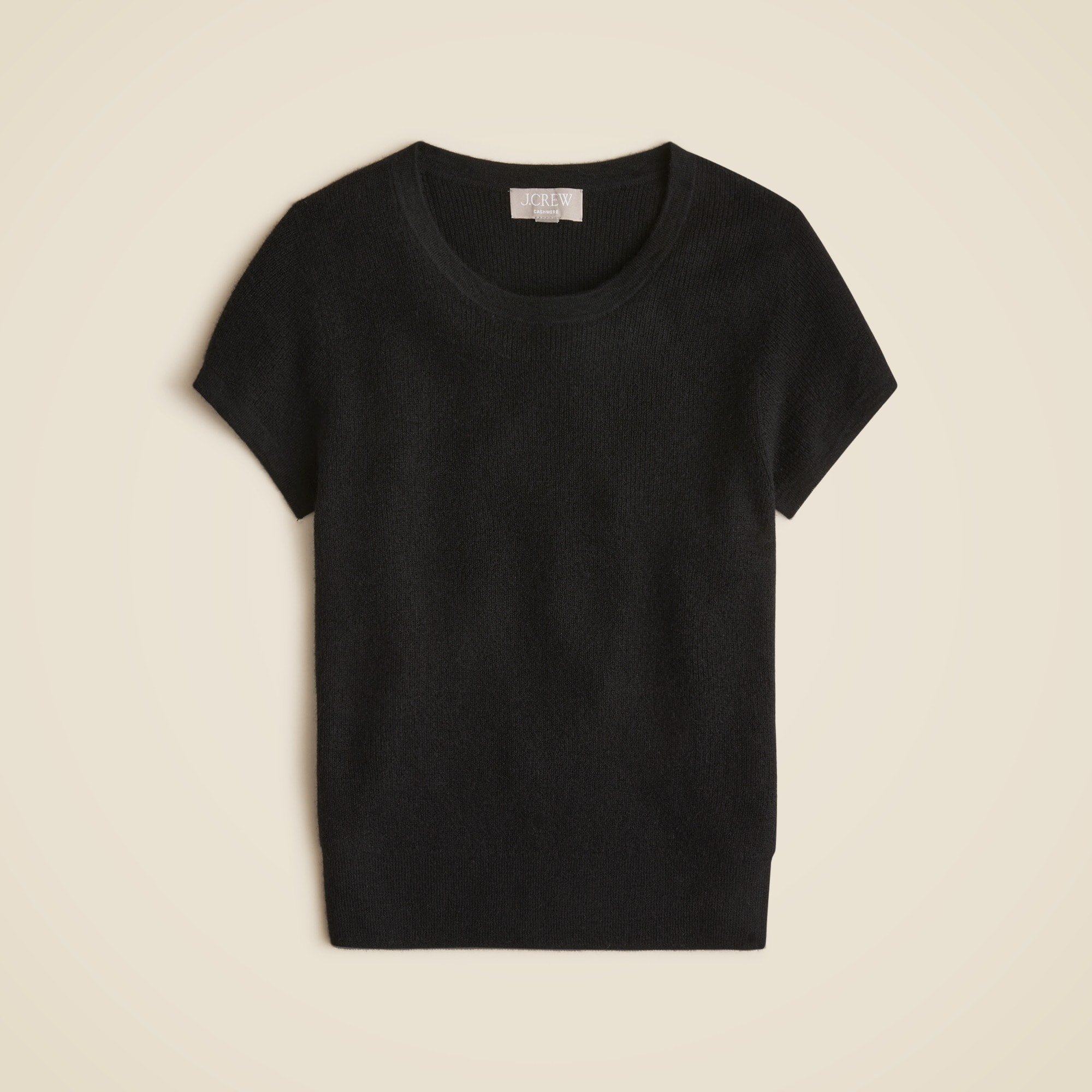 womens Ribbed featherweight cashmere T-shirt