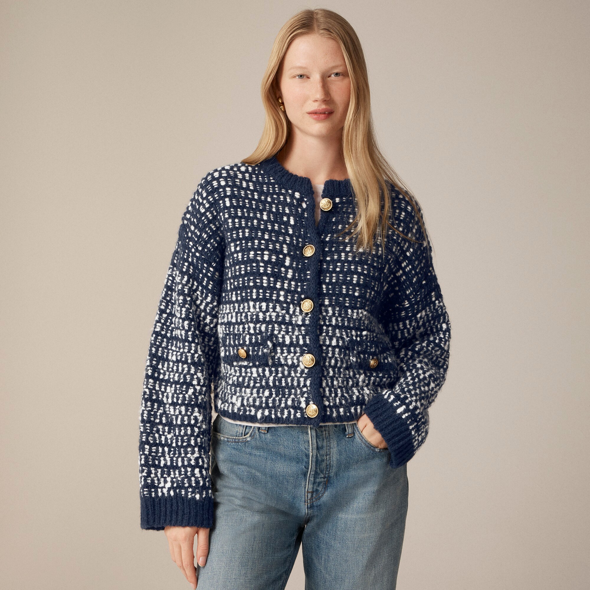Relaxed jacket in tweed