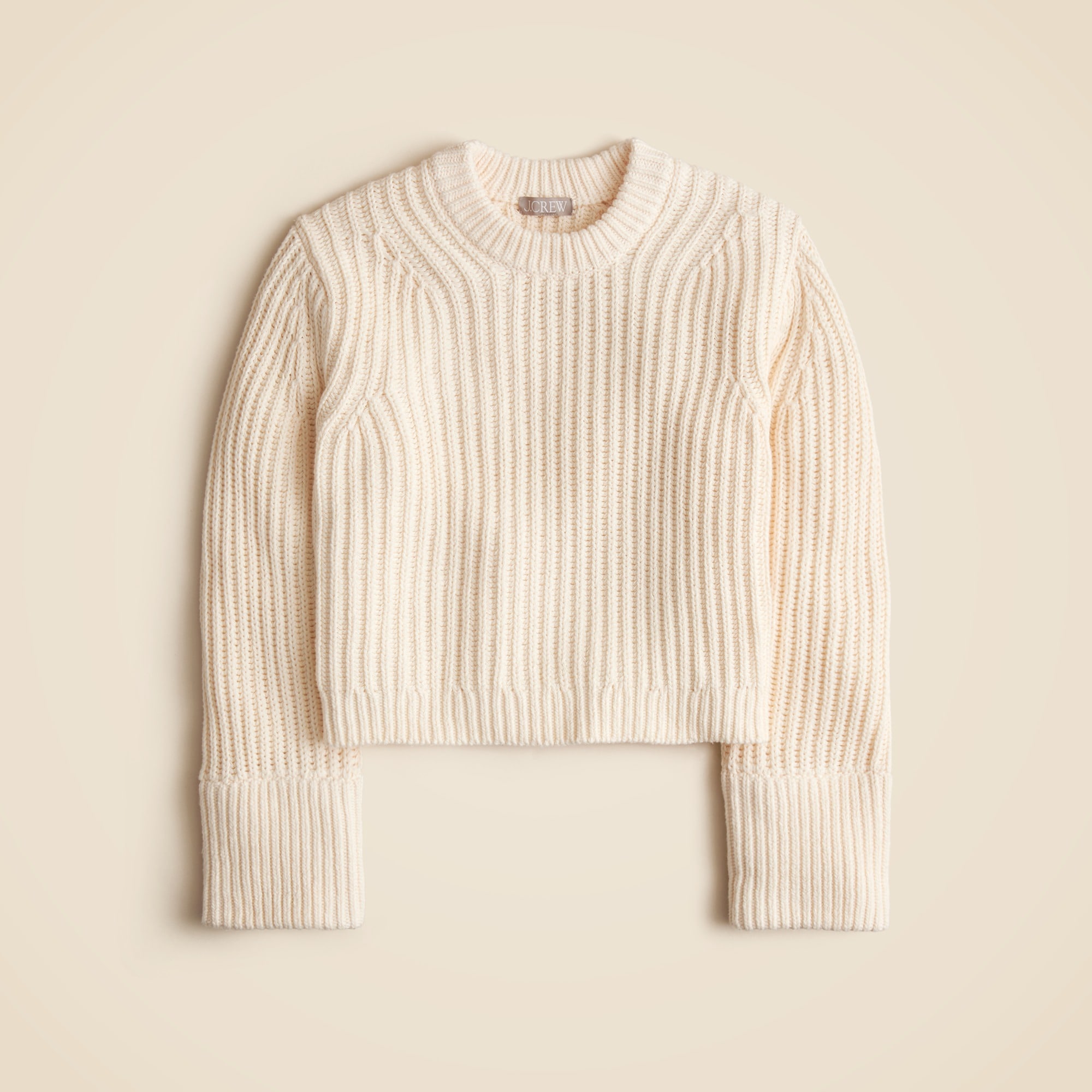 ＜6(ROKU)＞ COTTON WOOL CREW NECK KNIT Regular_double_layer_cotton_mi
