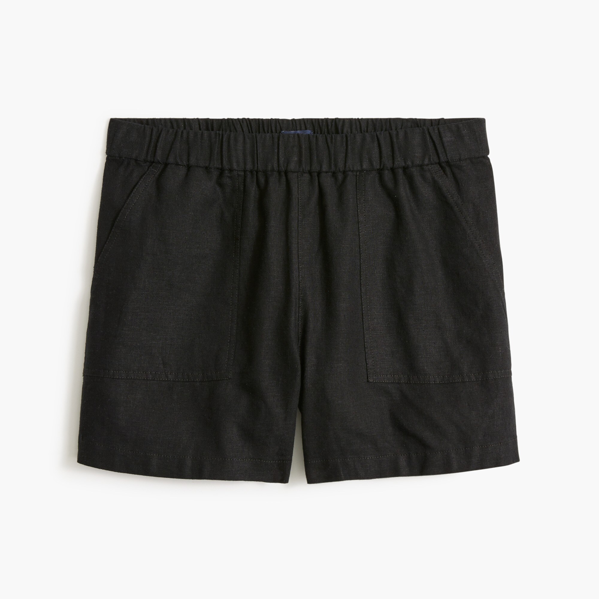 Linen-blend pull-on short