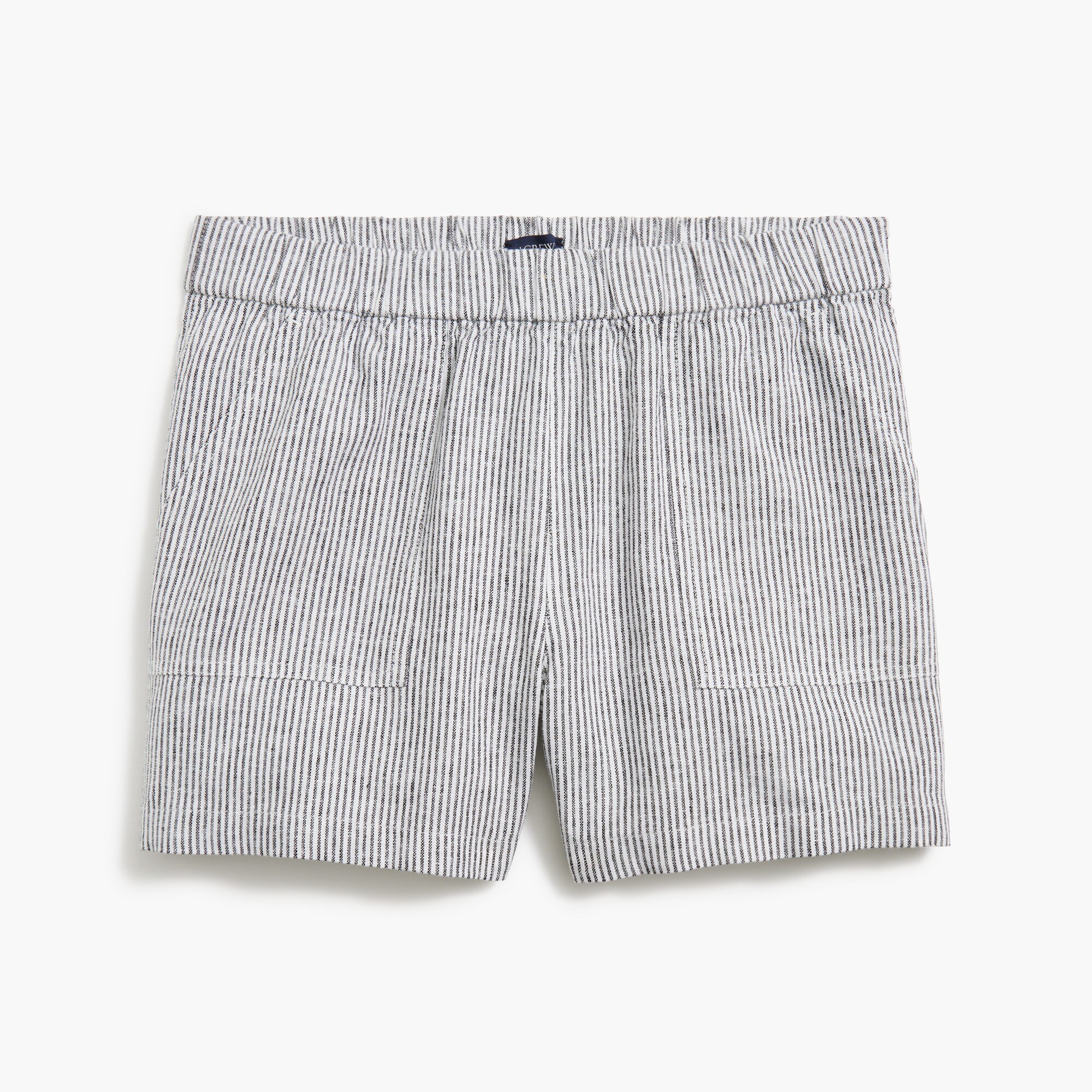 Linen-blend pull-on short