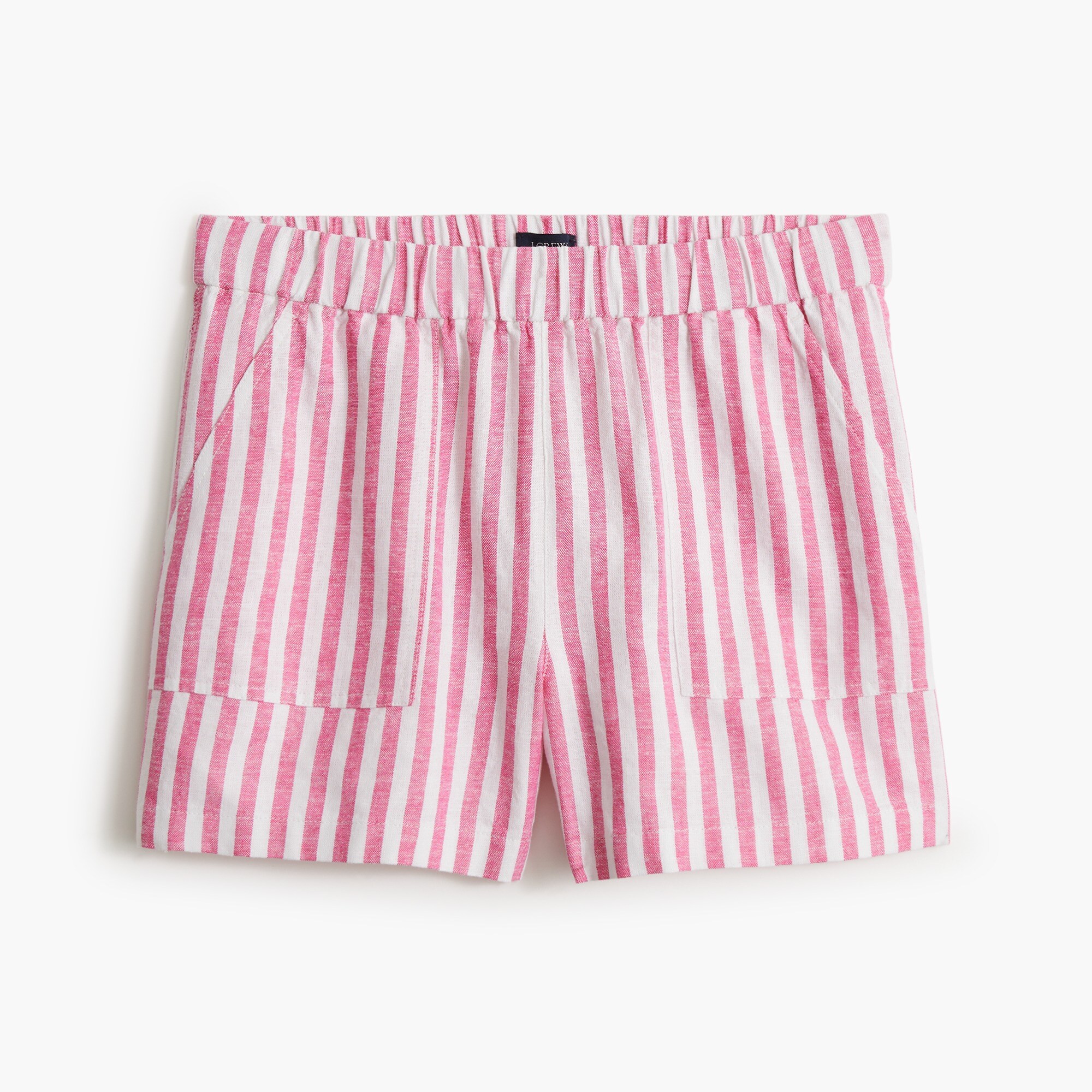 Linen-blend pull-on short