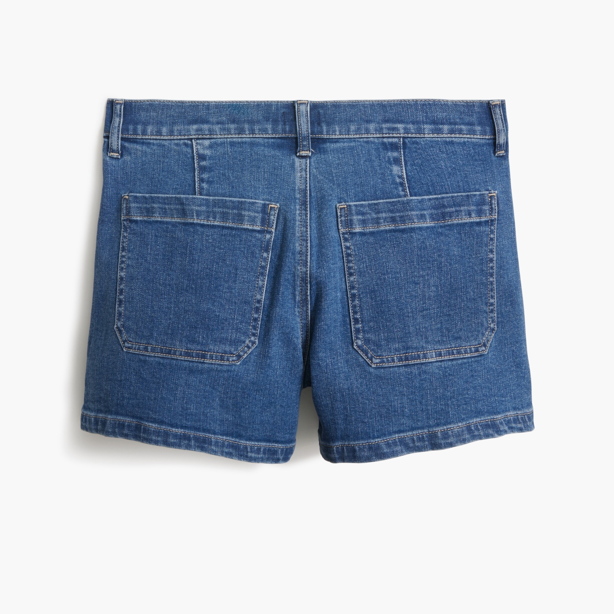 Sailor patch-pocket denim short