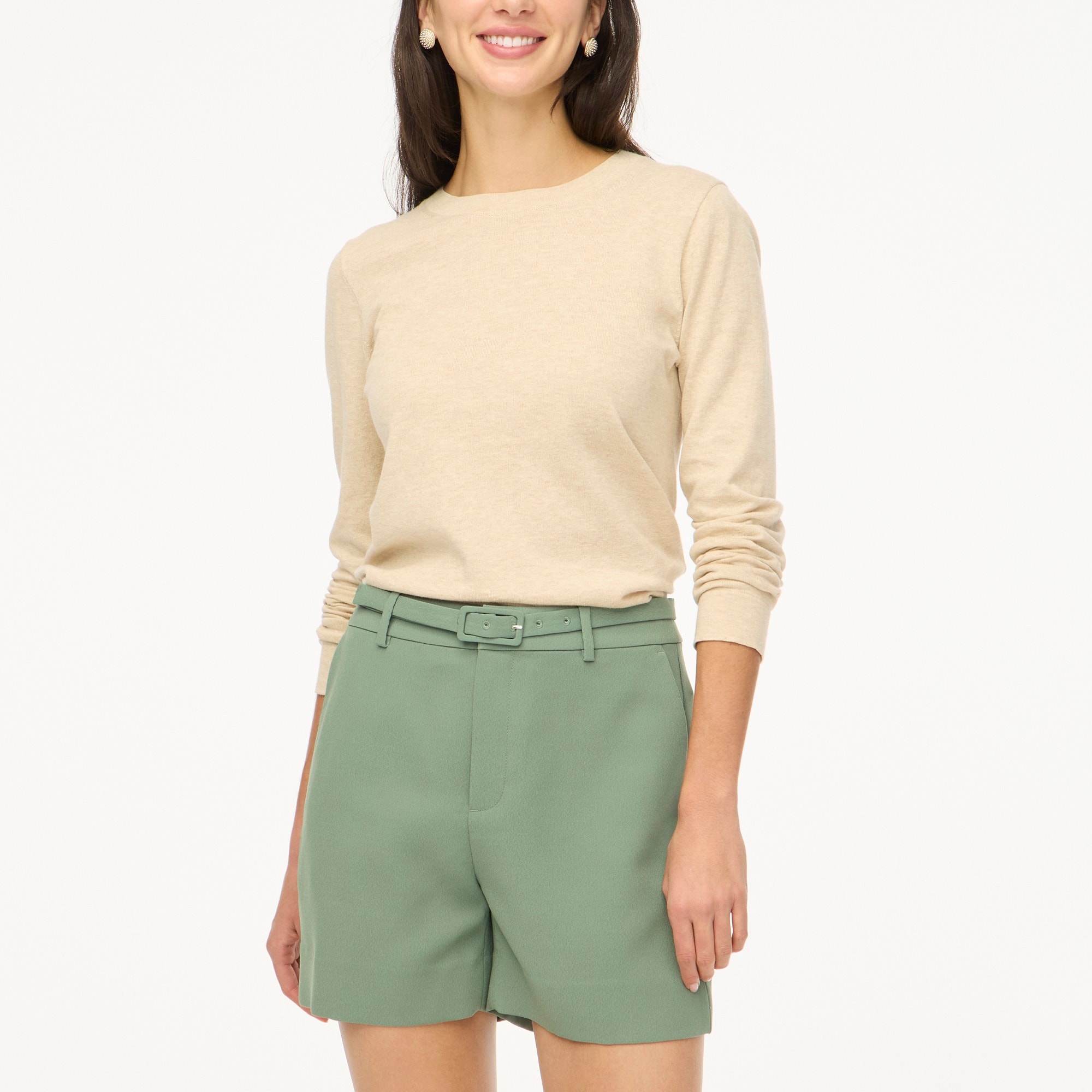 Belted crepe short