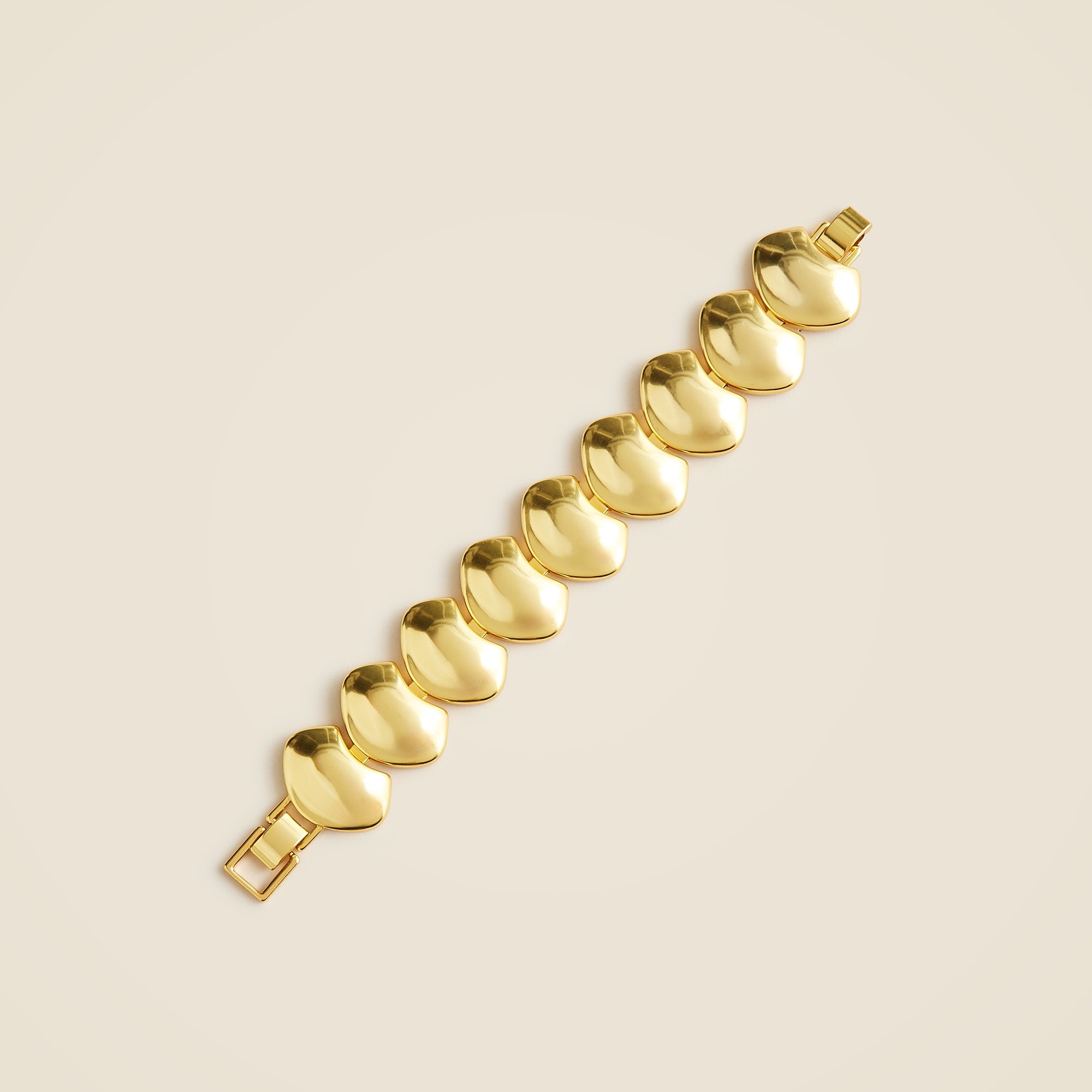 womens Oversized metallic disc bracelet