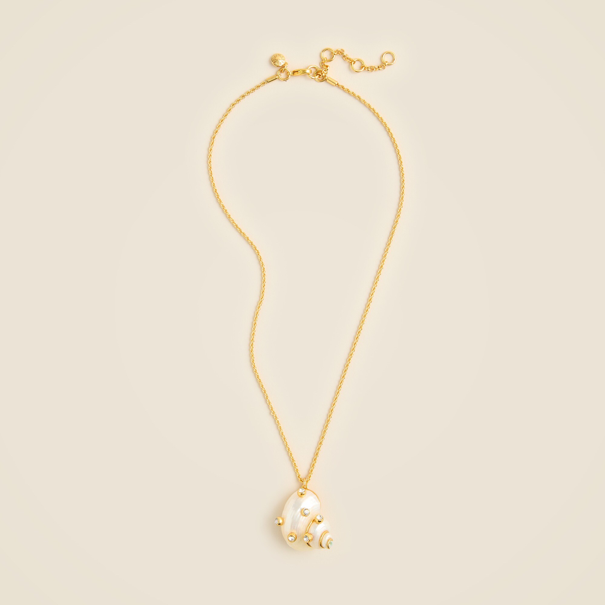 Seashell Pendant Necklace With Crystals For Women | J.Crew