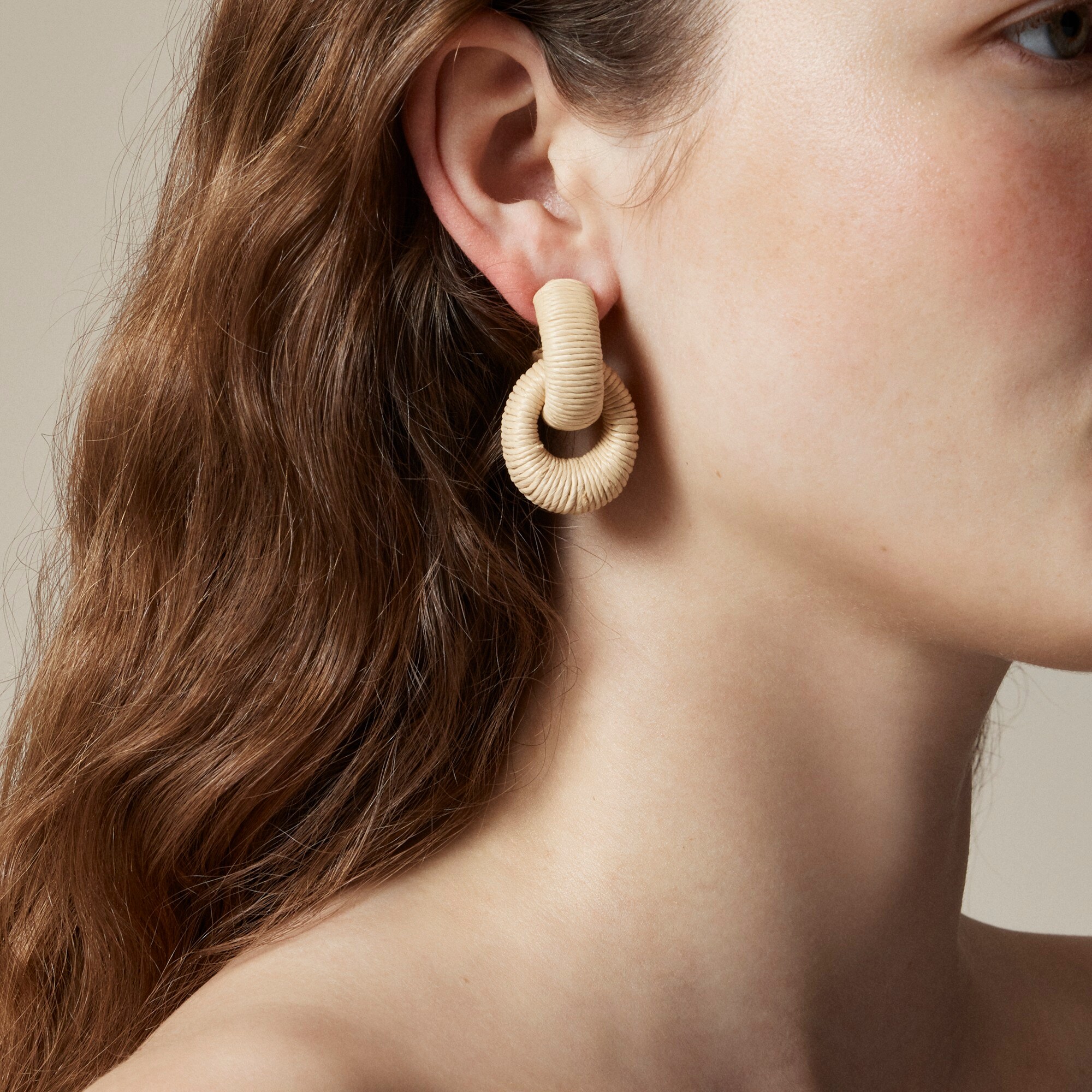  Woven chainlink earrings