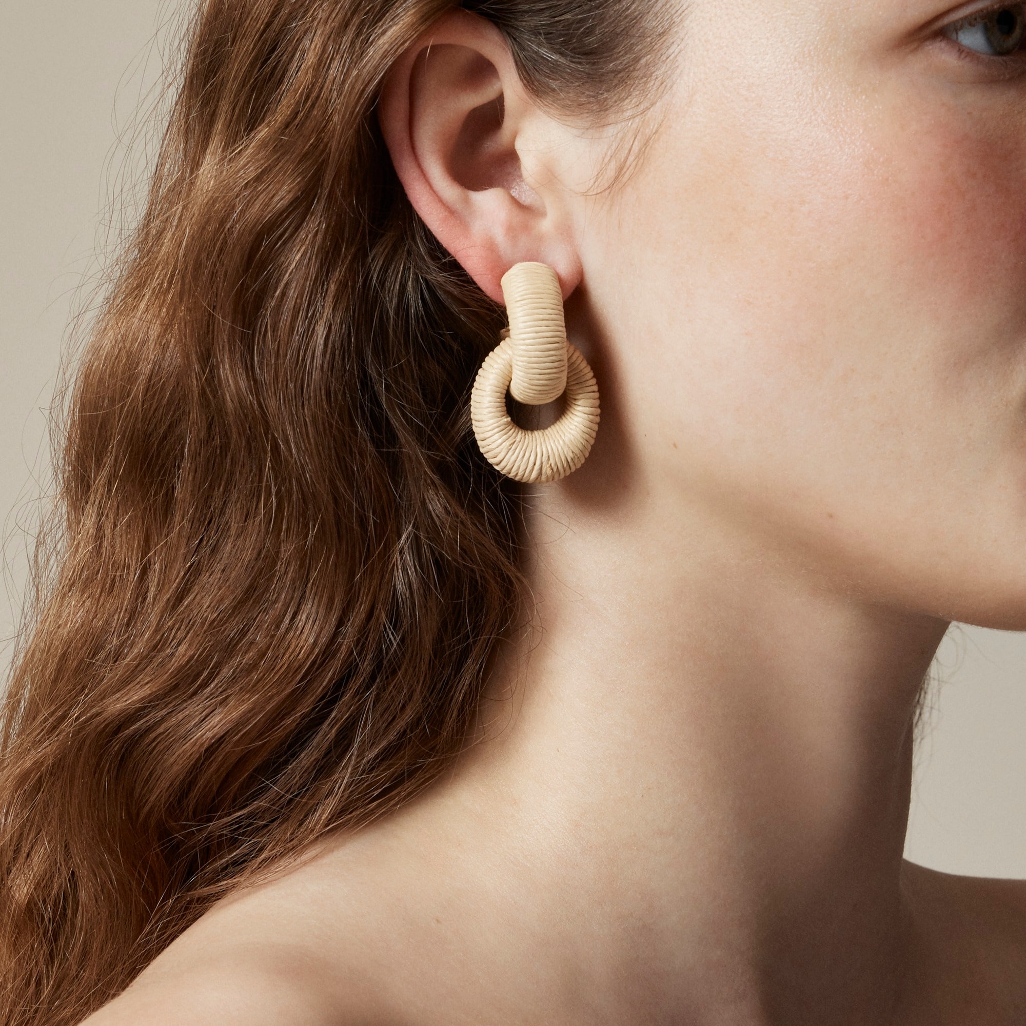 womens Woven chainlink earrings