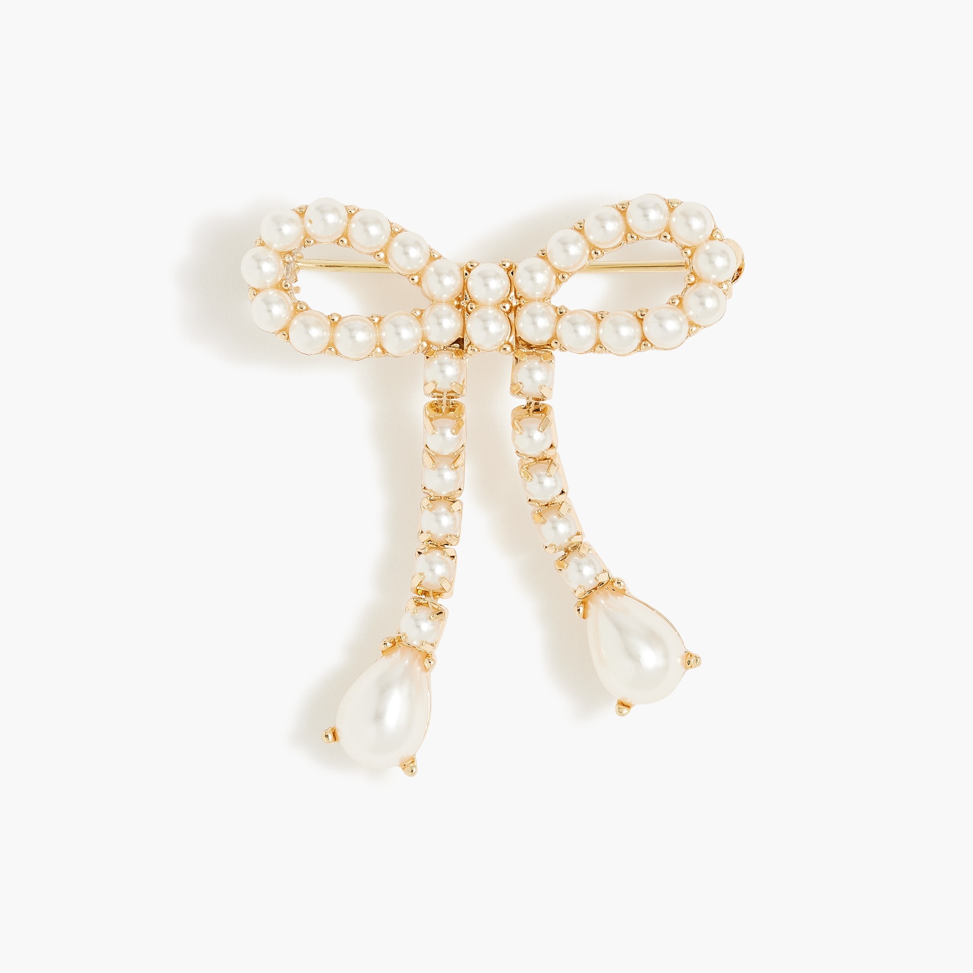 Pearl bow brooch