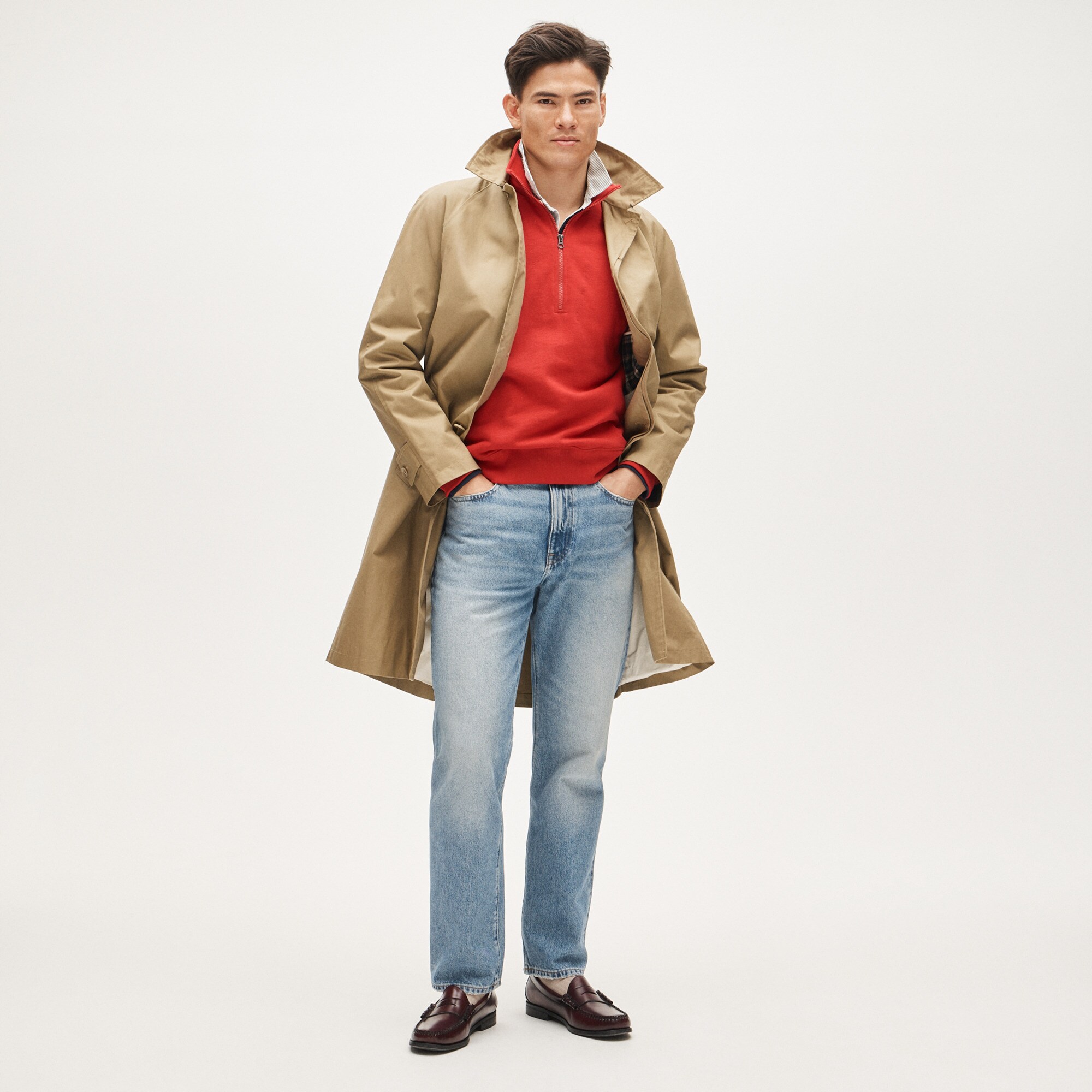 Barbour® Solway Wax Trench Coat For Men | J.Crew