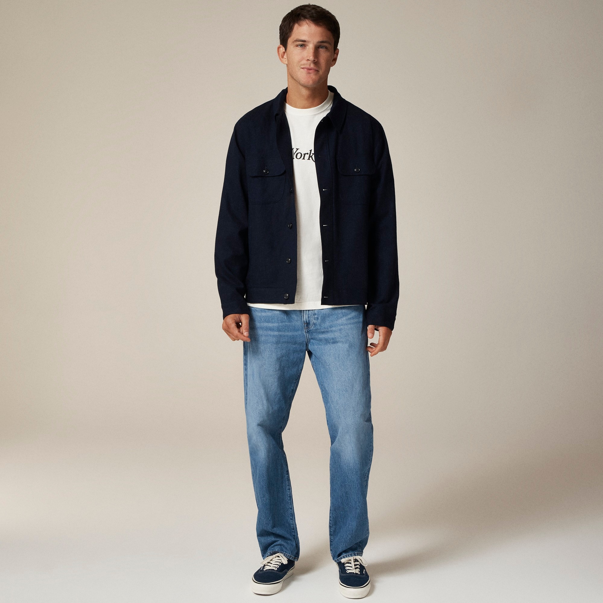 mens Campus jacket in viscose blend