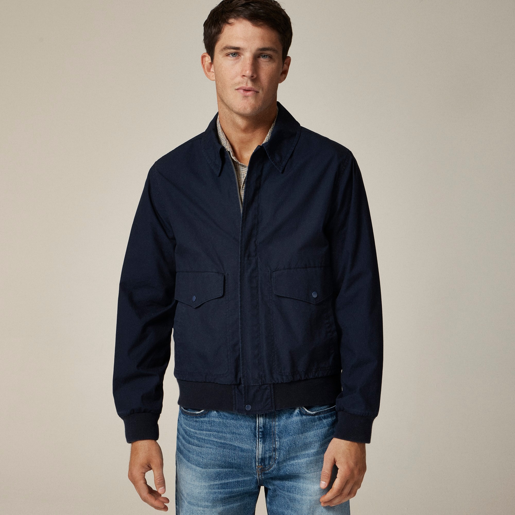 mens Flight jacket in cotton poplin