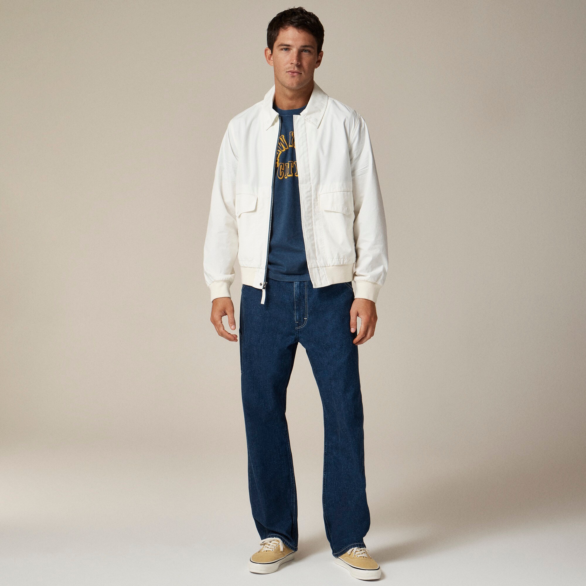 Flight jacket in cotton poplin