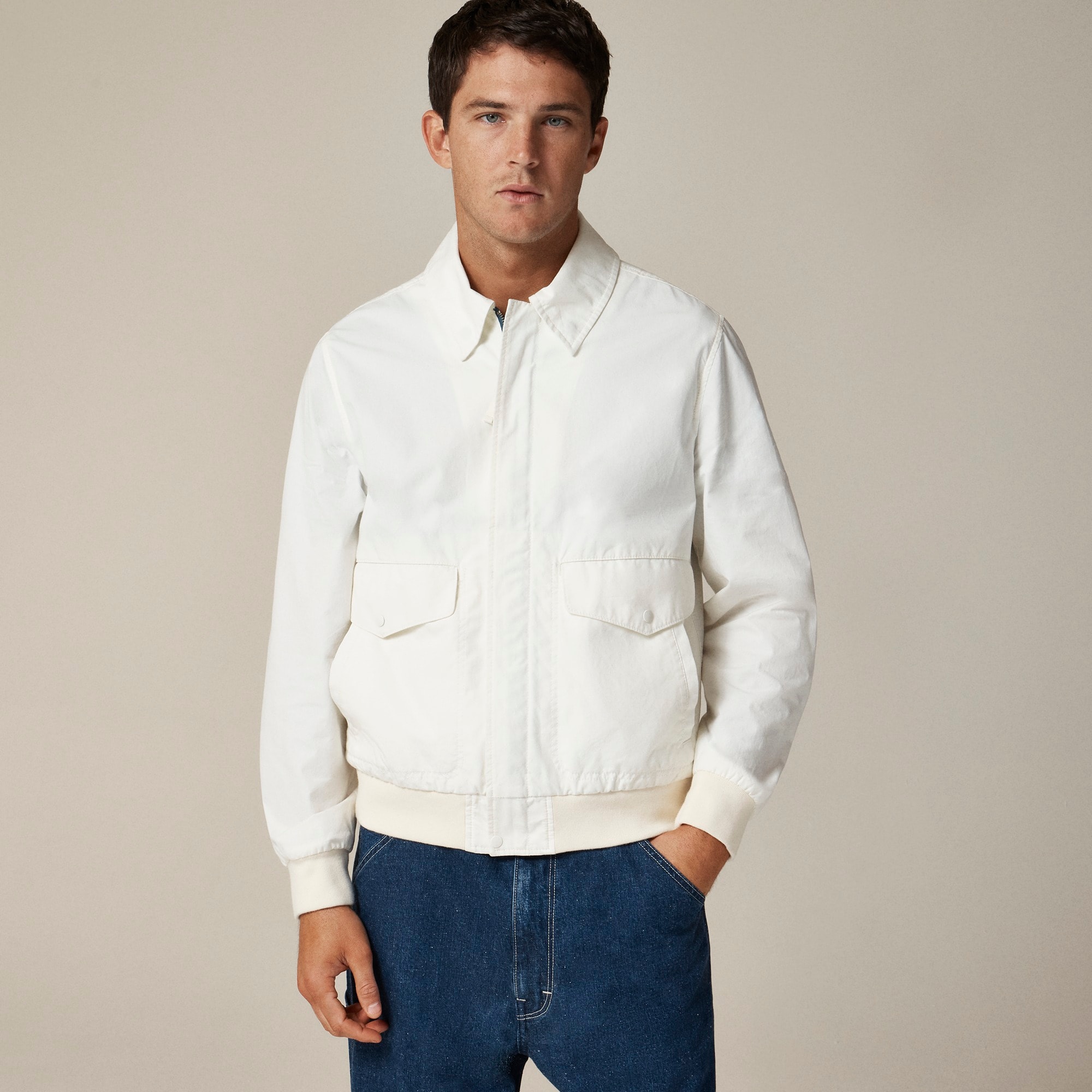 mens Flight jacket in cotton poplin