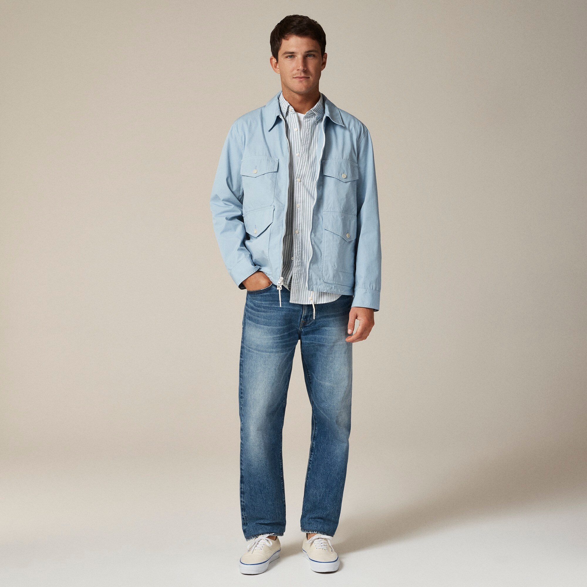 Cruiser jacket in cotton poplin