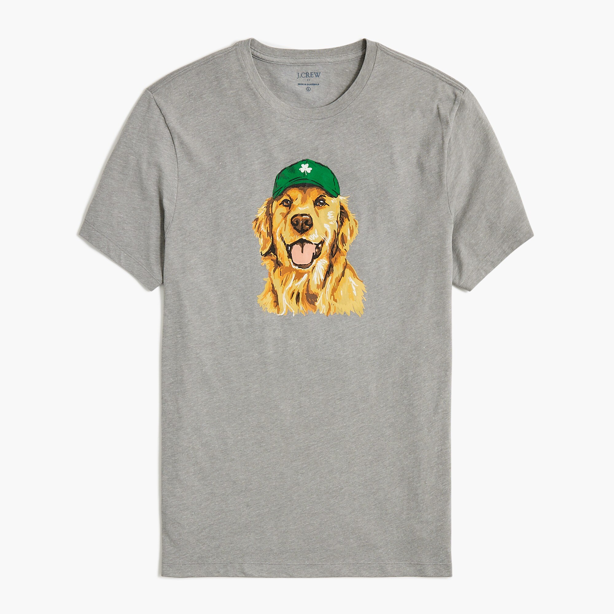 st. patrick's day golden retriever graphic tee for men