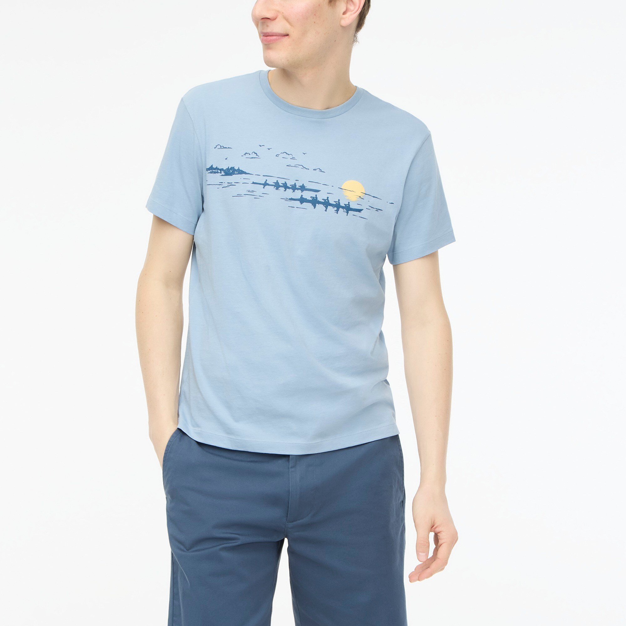 mens Rowing regatta graphic tee