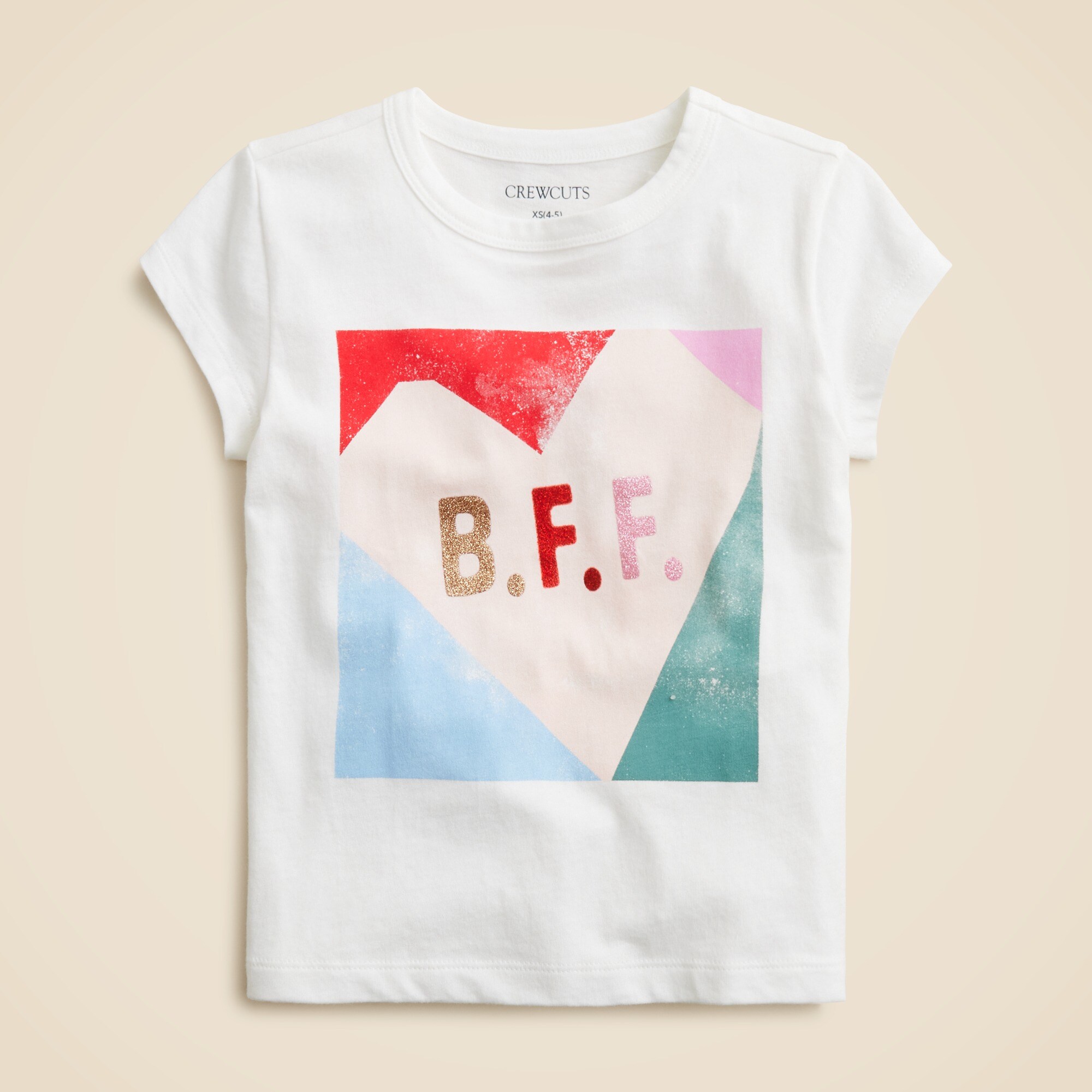 girls Girls' &quot;bff&quot; graphic T-shirt with glitter
