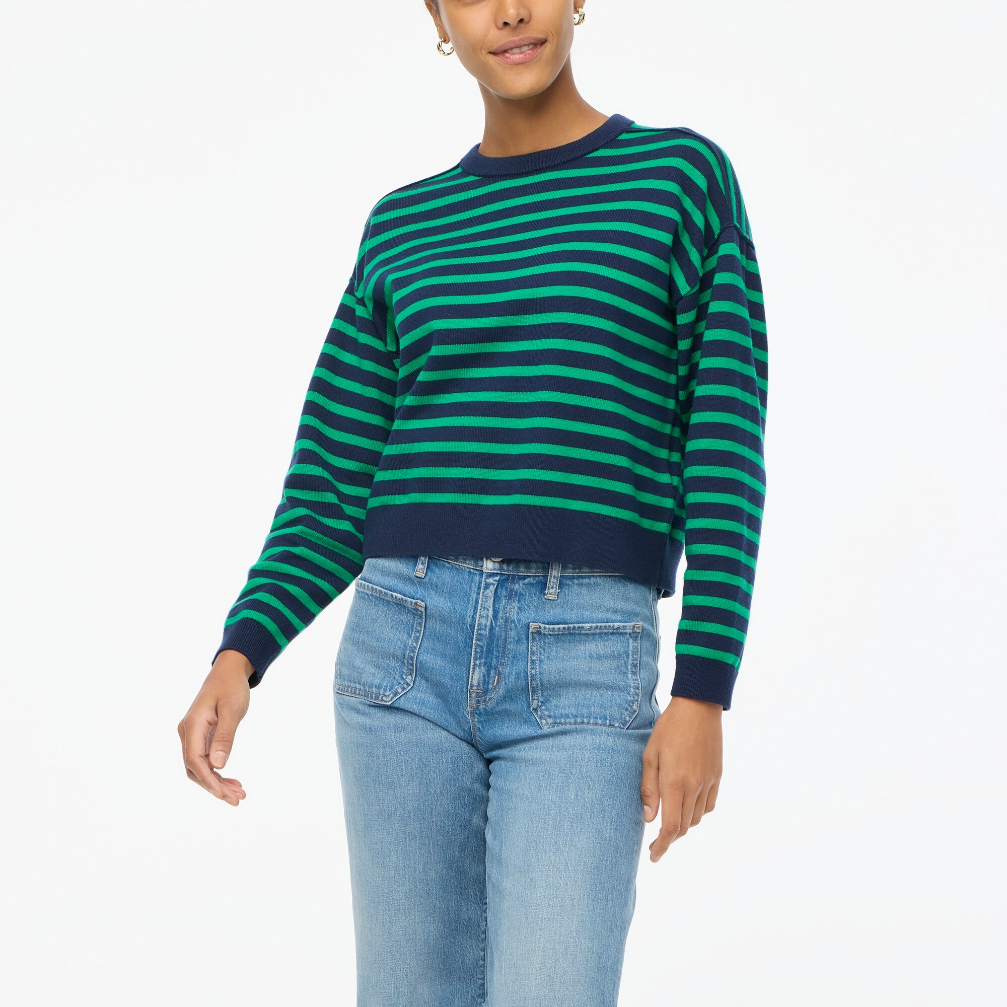 Drop Shoulder Pullover<br>Saddle Tan Flannel : M