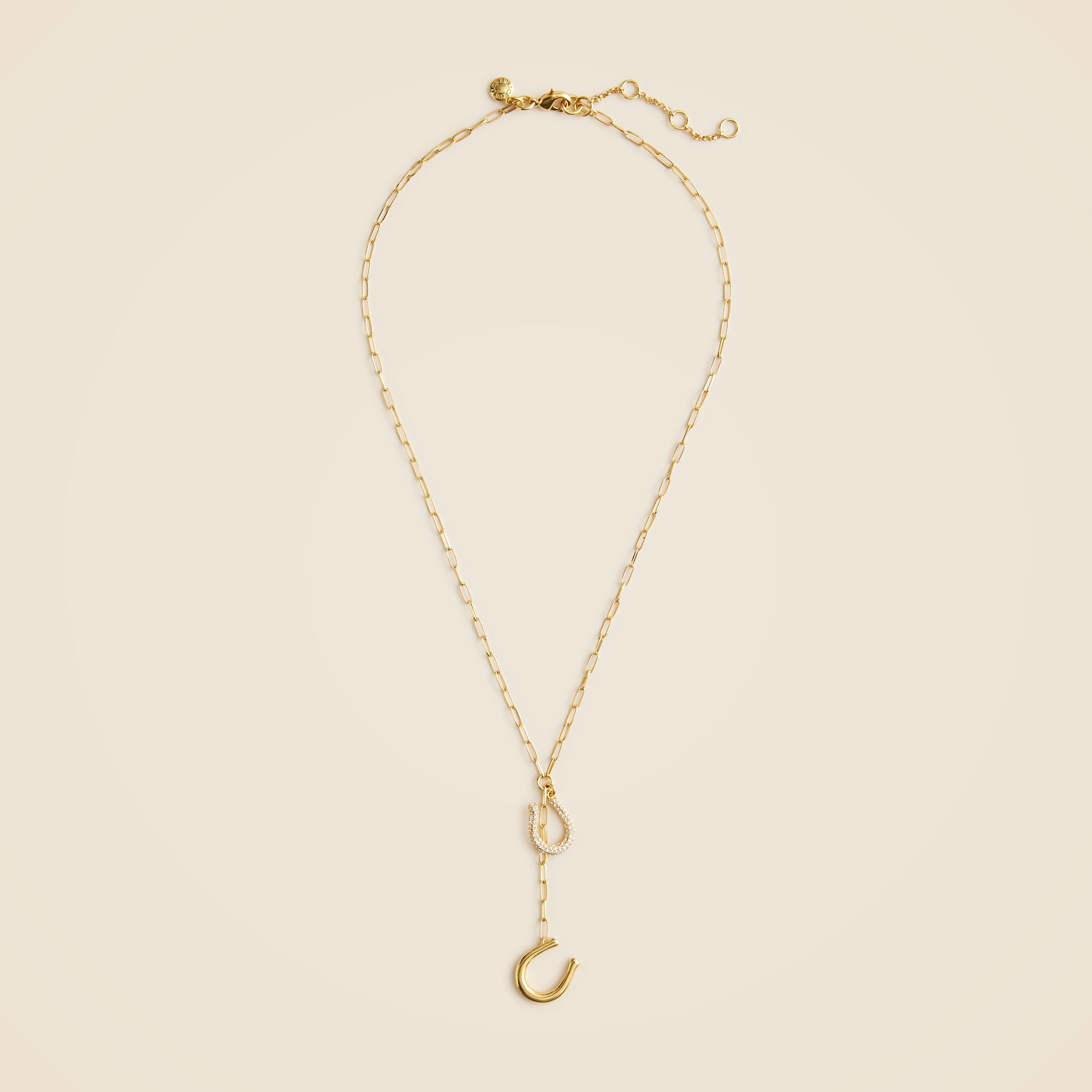 womens Horseshoe lariat necklace