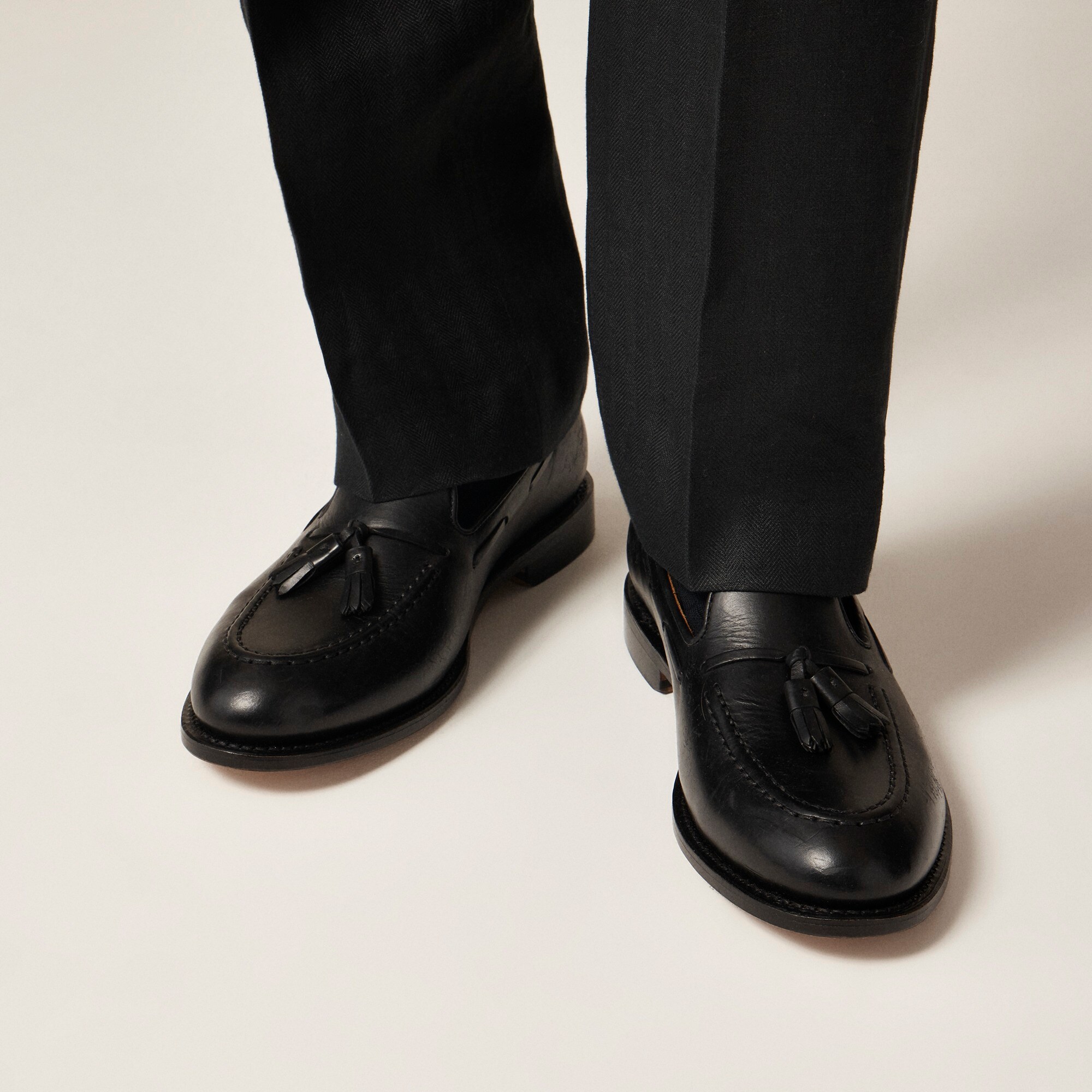 Ludlow tassel loafers in English leather