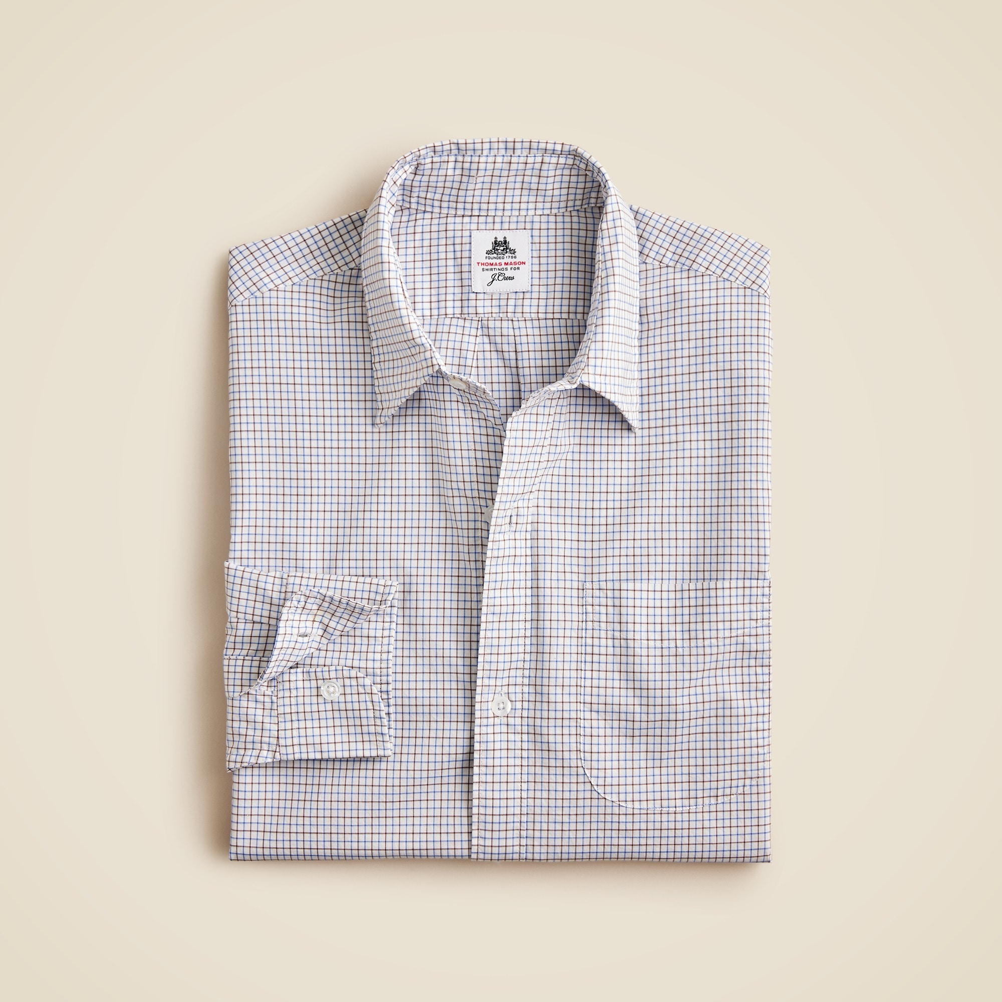 mens Thomas Mason&reg; for J.Crew washed cotton poplin point-collar shirt