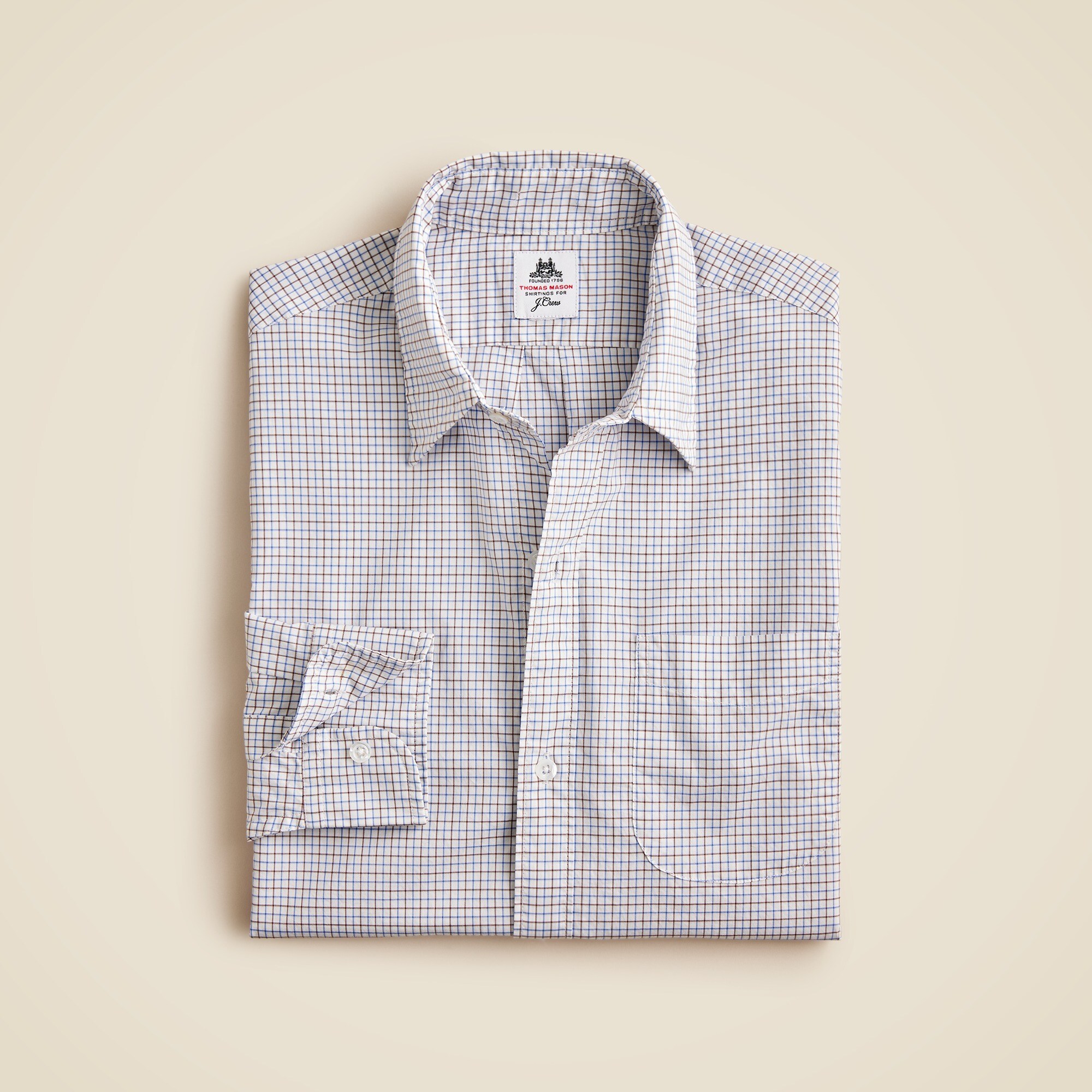 mens Thomas Mason&reg; for J.Crew washed cotton poplin point-collar shirt