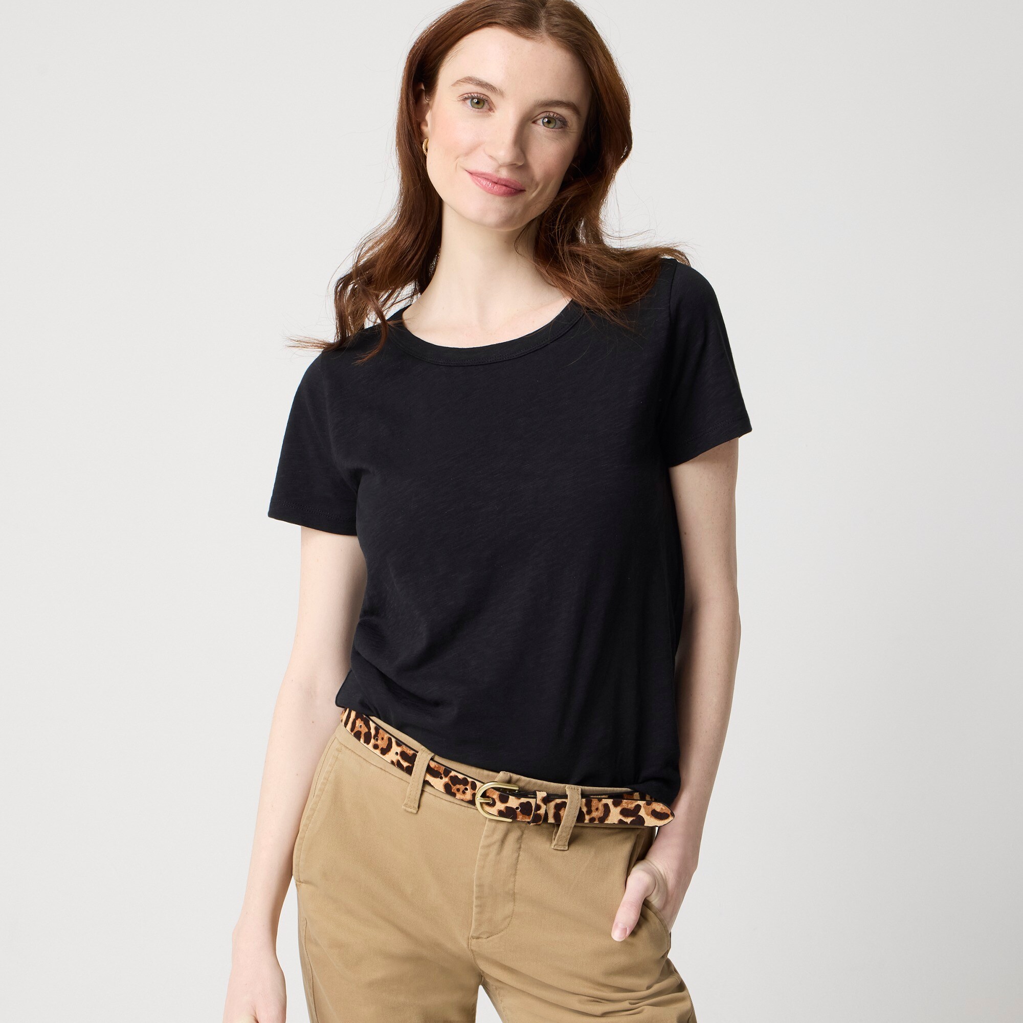 womens Short-sleeve girlfriend crewneck tee