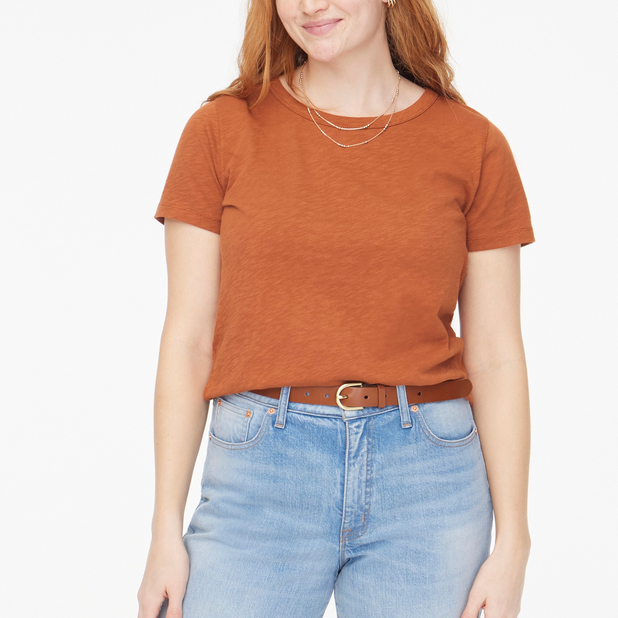 womens Short-sleeve girlfriend crewneck tee