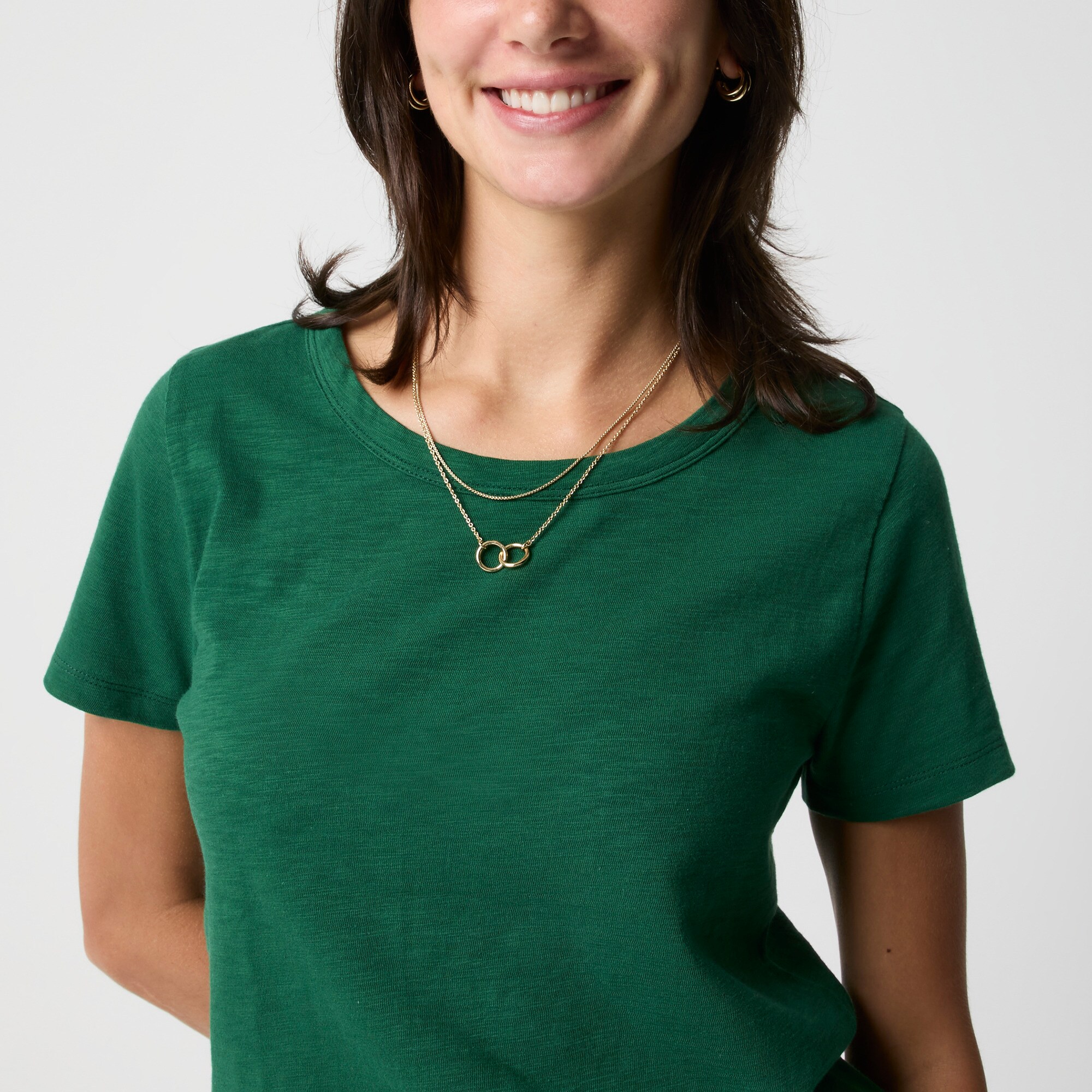 Short-sleeve girlfriend crewneck tee