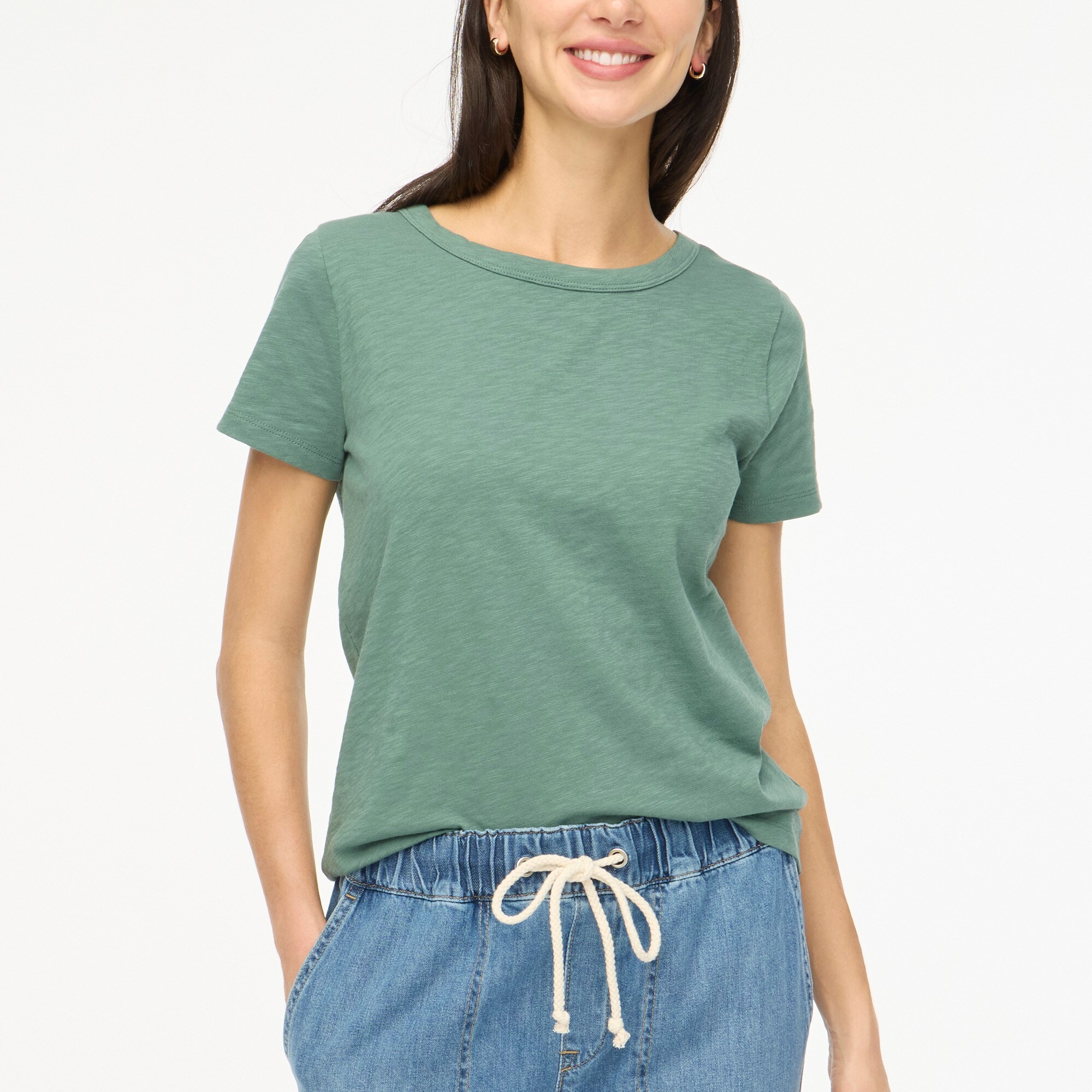 womens Short-sleeve girlfriend crewneck tee