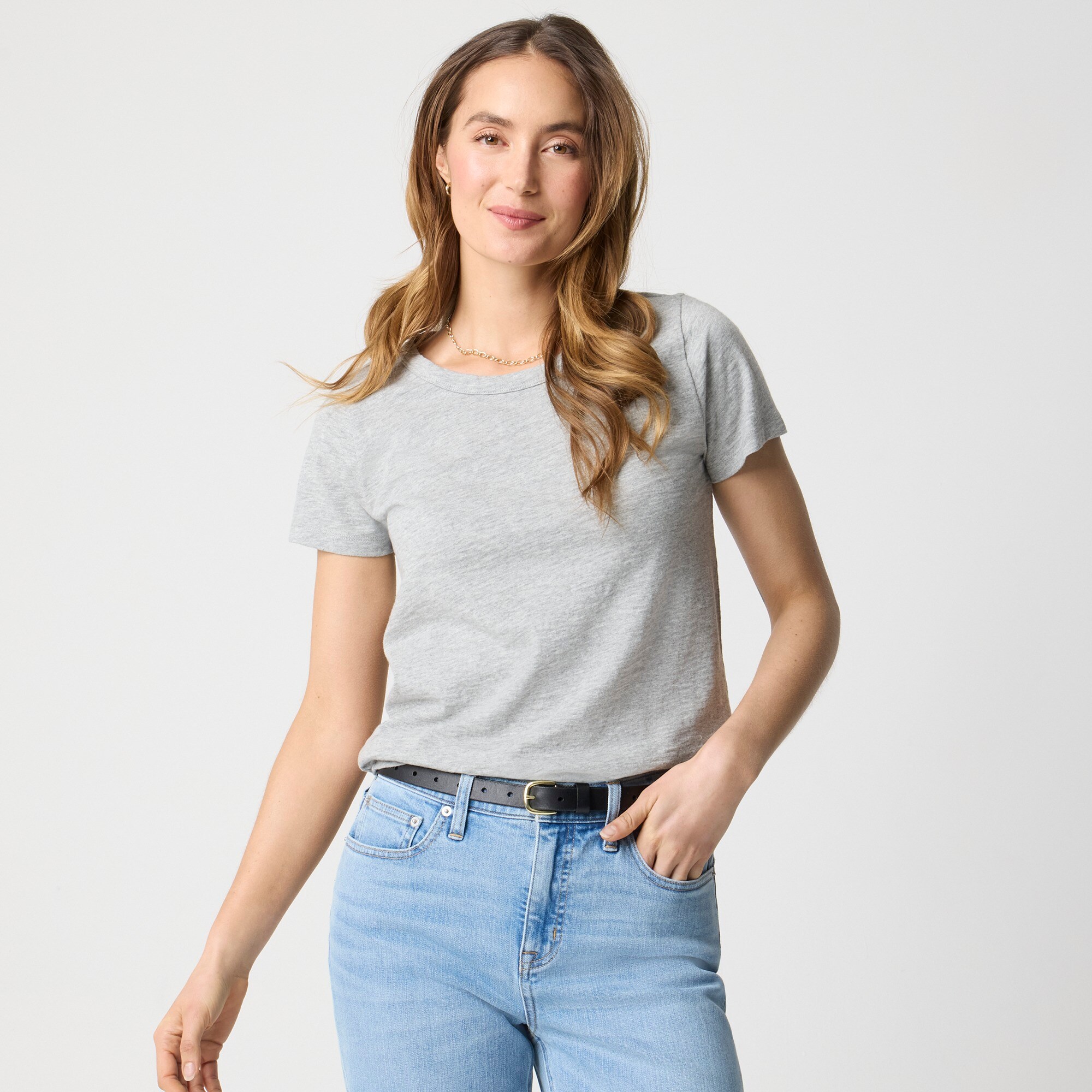 womens Short-sleeve girlfriend crewneck tee