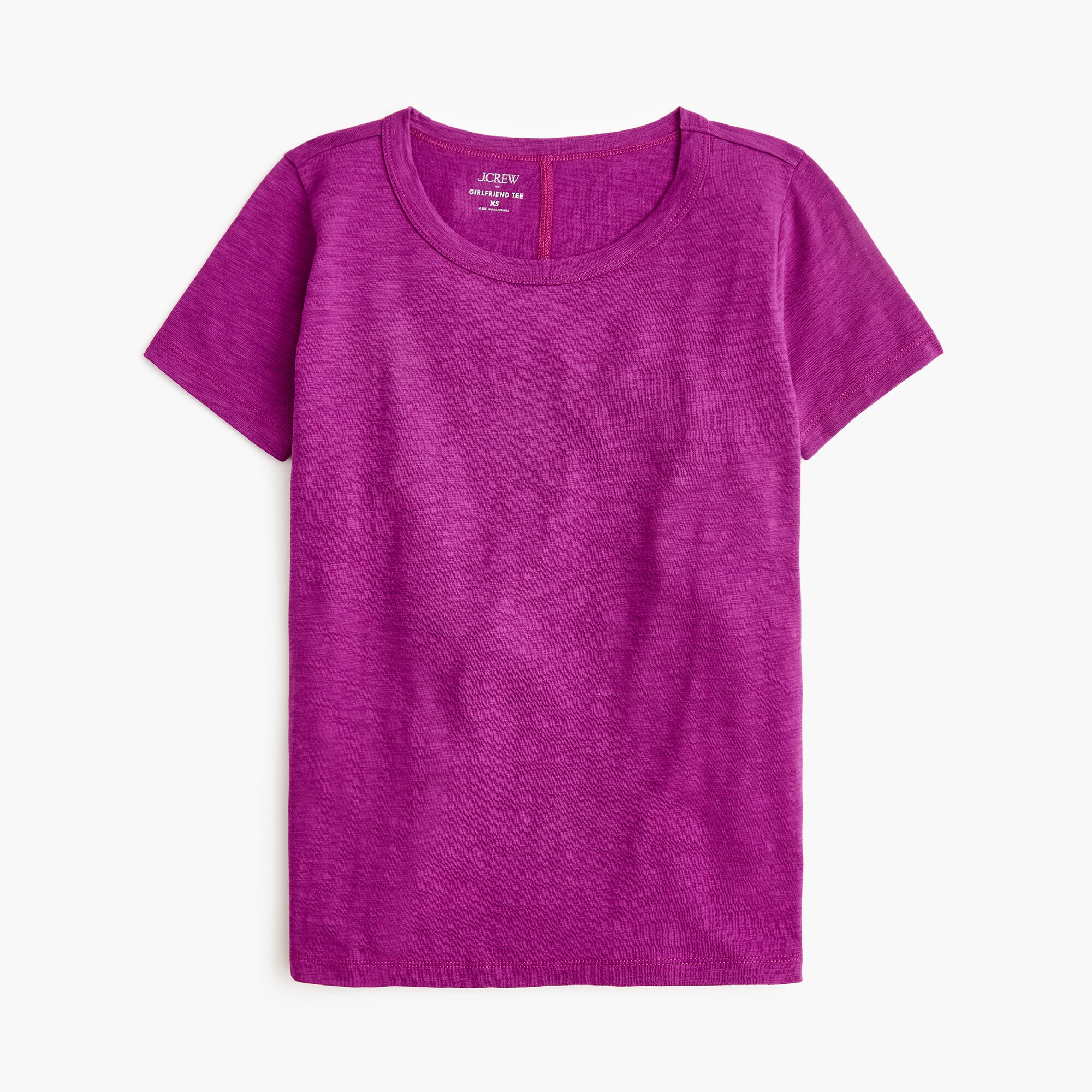 Short-sleeve vintage cotton V-neck tee