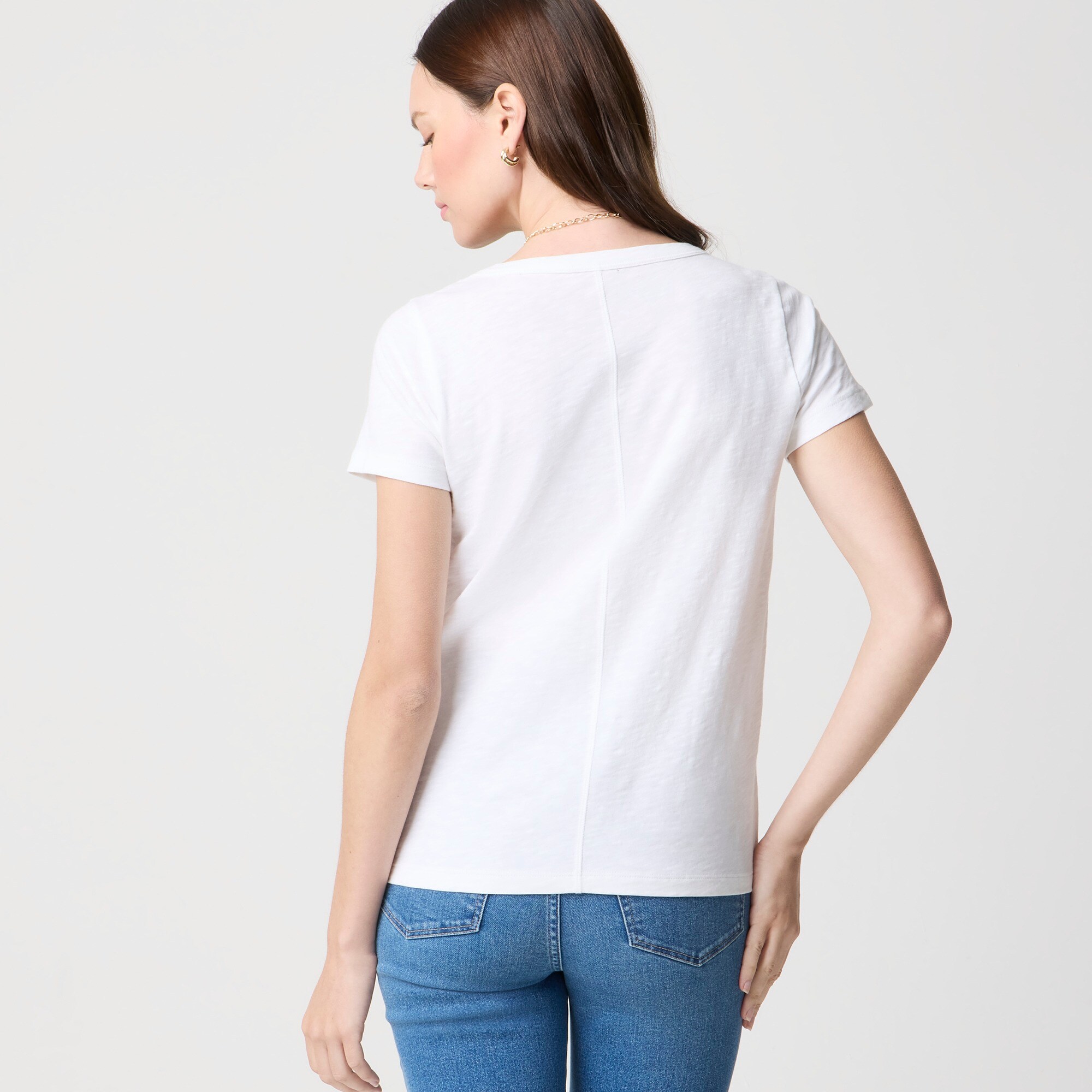 Short-sleeve girlfriend crewneck tee
