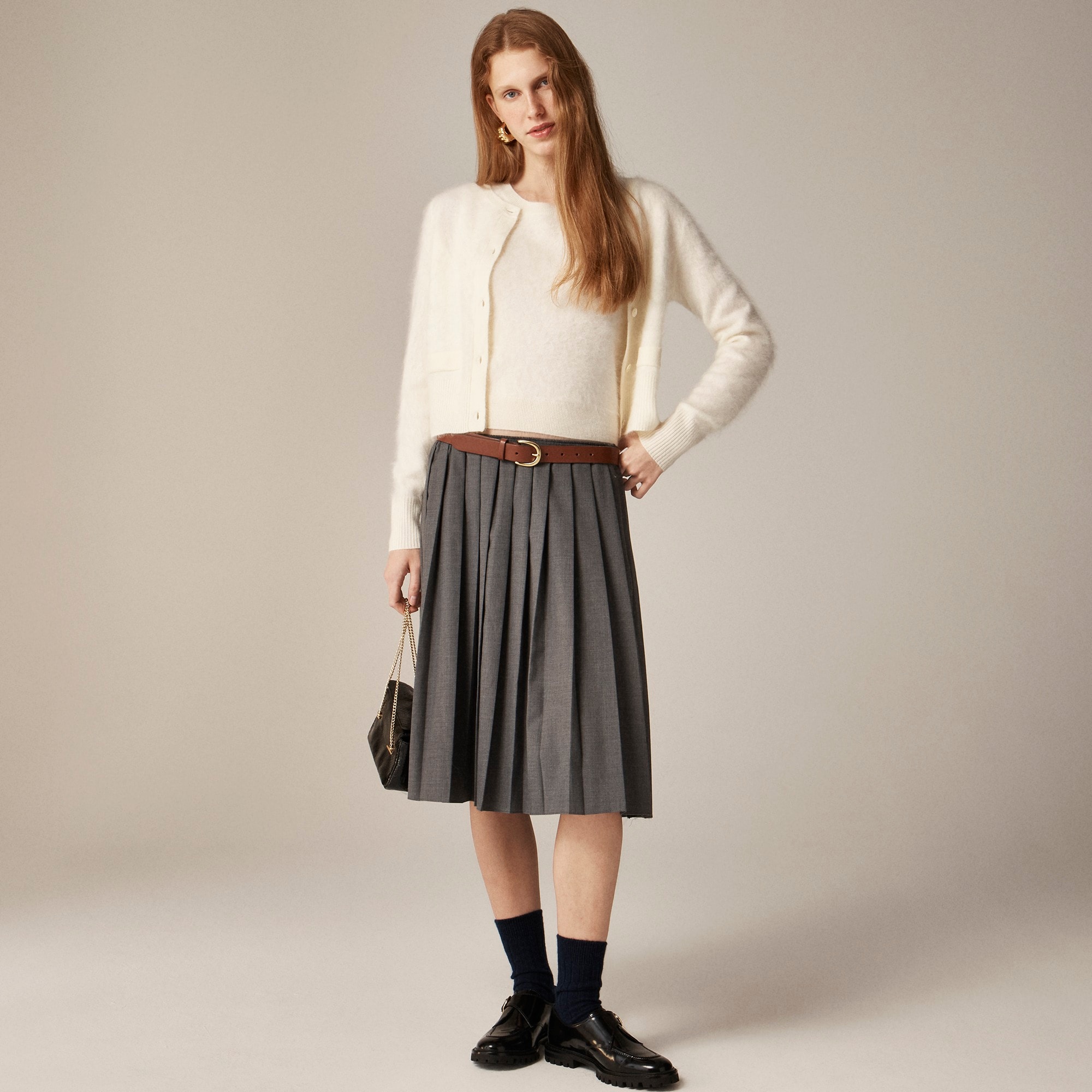 Brushed cashmere sweater shell