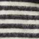 Brushed cashmere short-sleeve sweater-polo in stripe BLACK IVORY