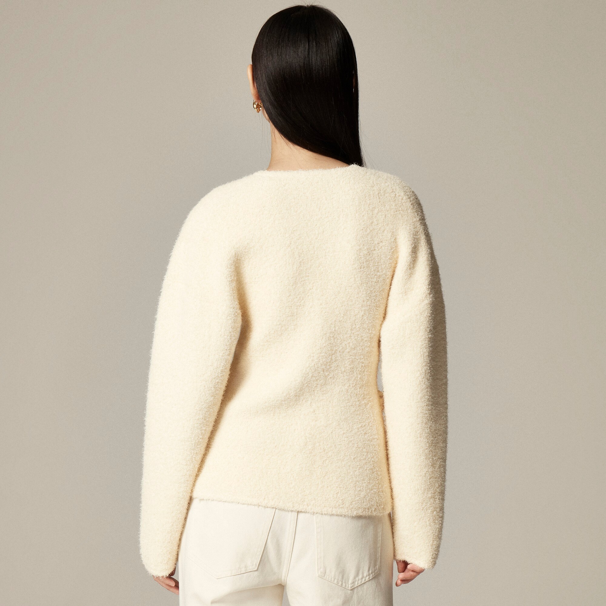 Cinched-waist sweater-jacket